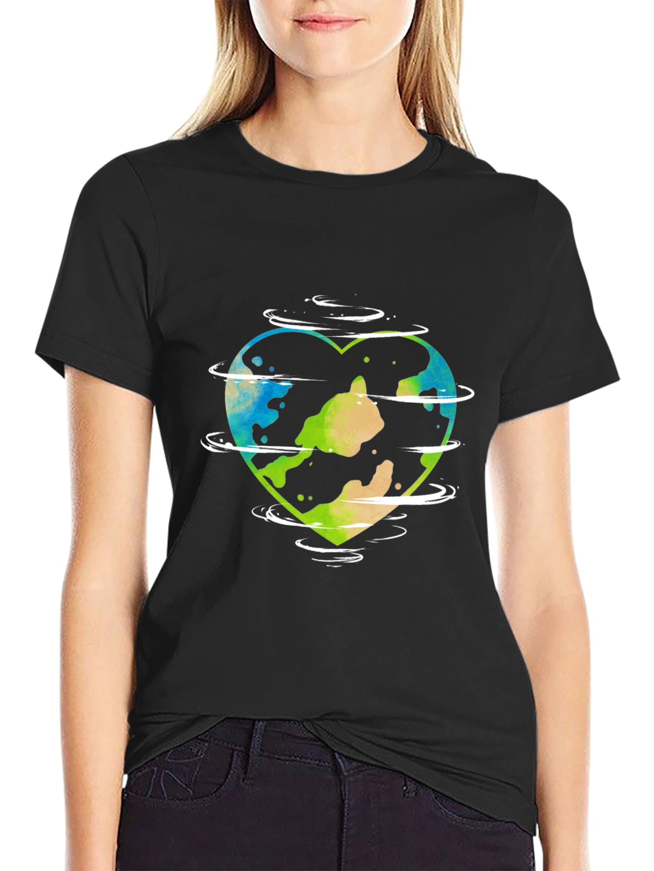 Earth Heart Graphic Tee - Eco-Friendly Design