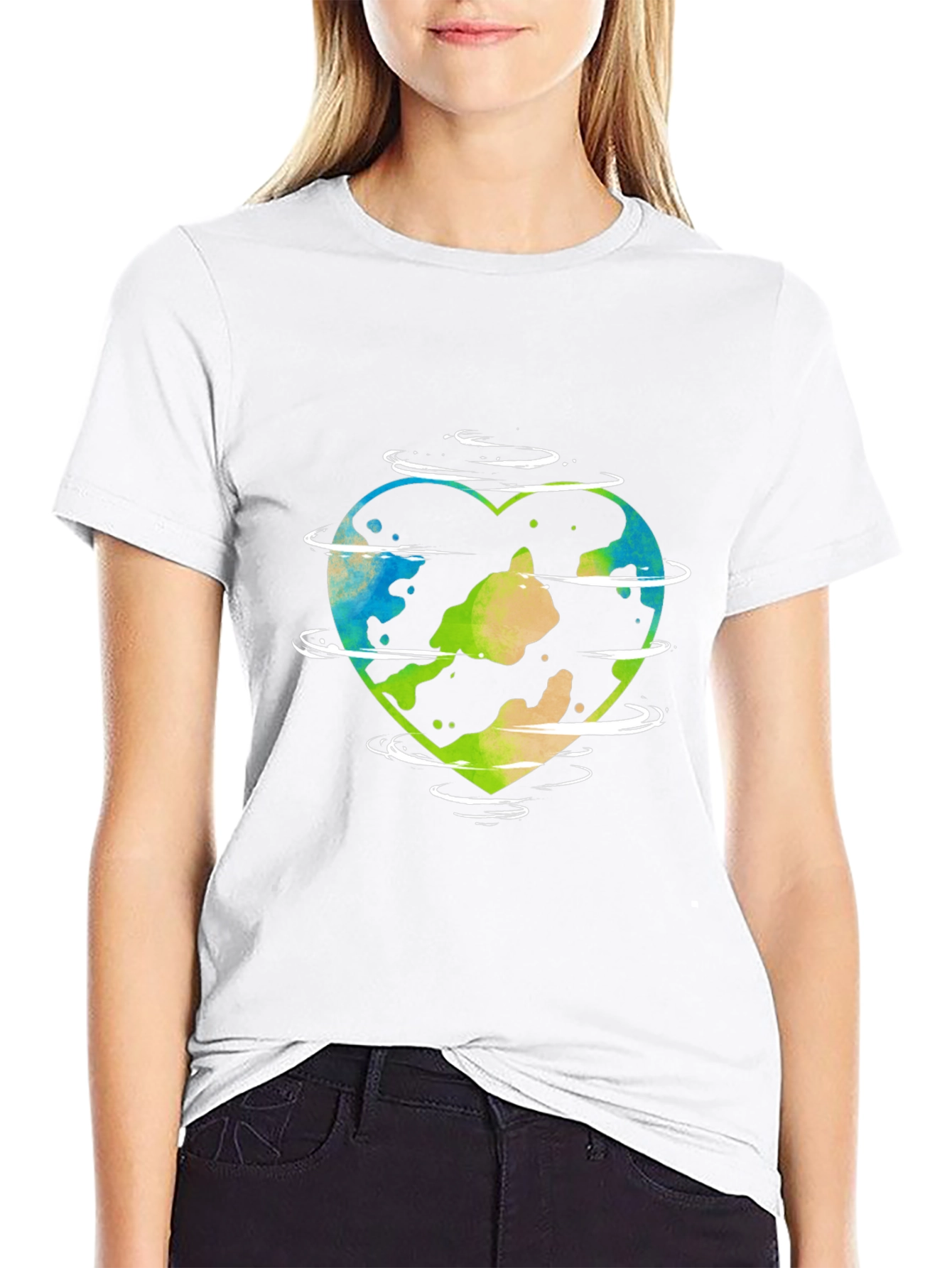 Earth Heart Graphic Tee - Eco-Friendly Design