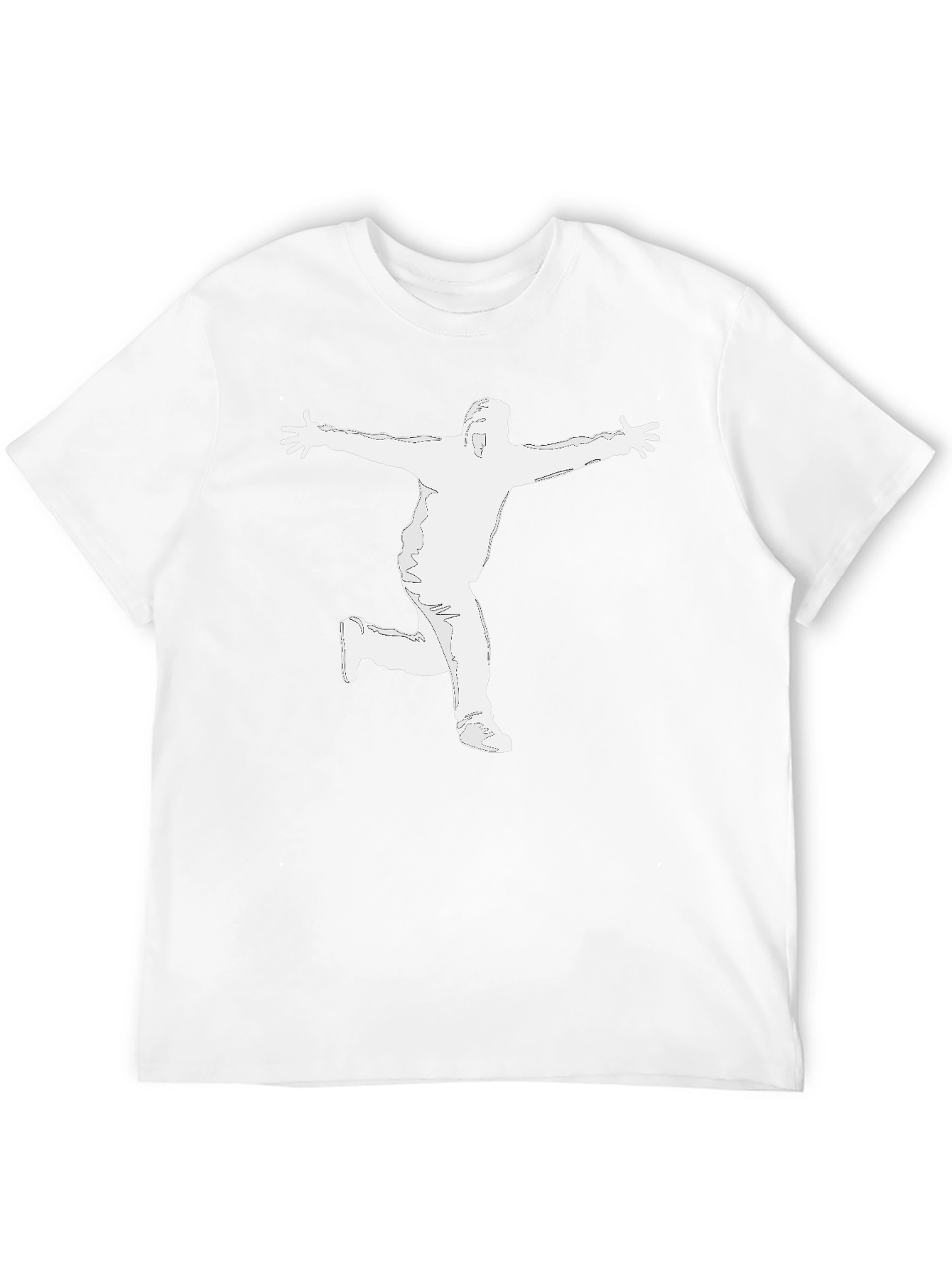 Mens Black Graphic T-Shirt - Silhouette Design