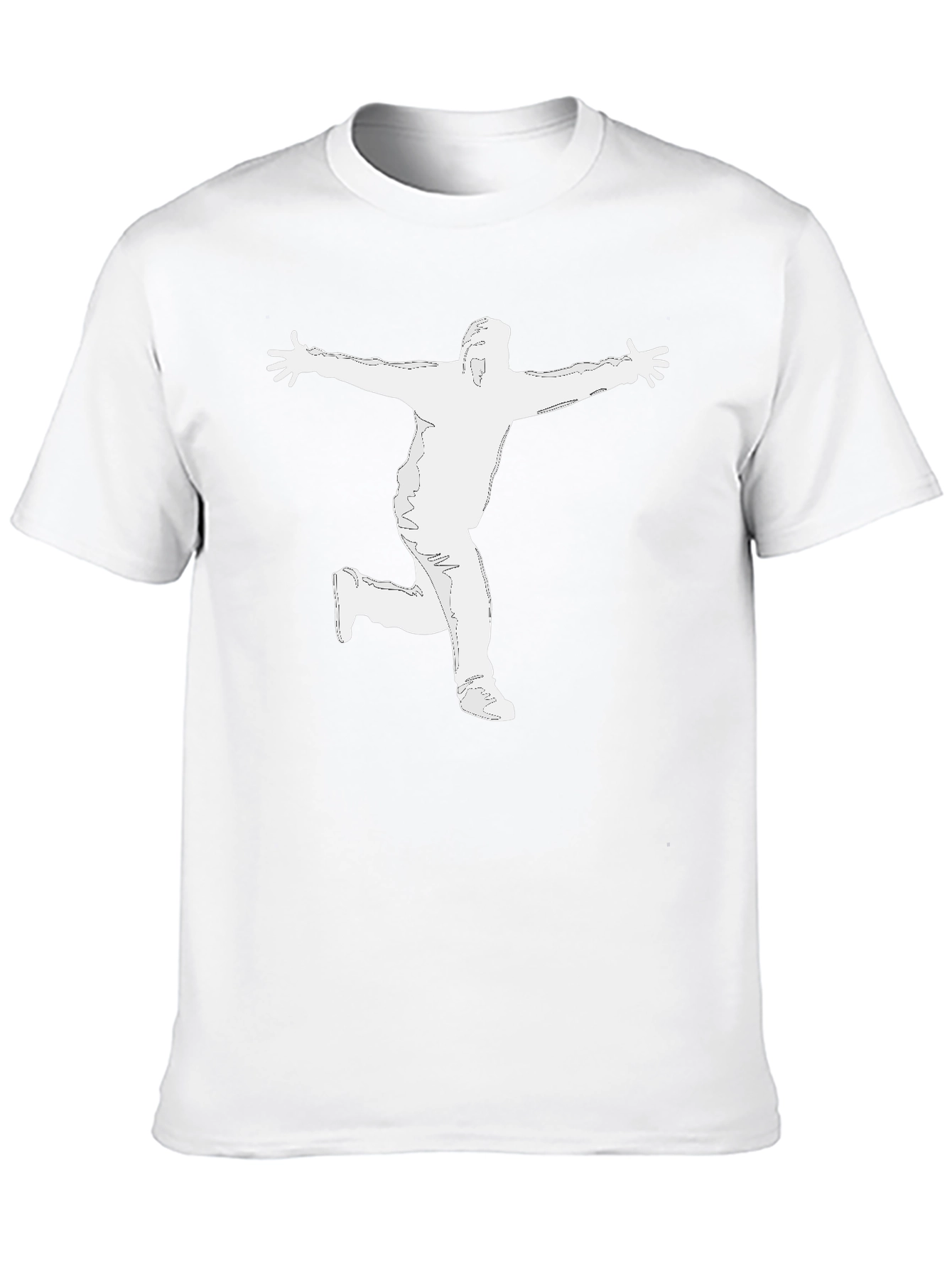 Mens Black Graphic T-Shirt - Silhouette Design