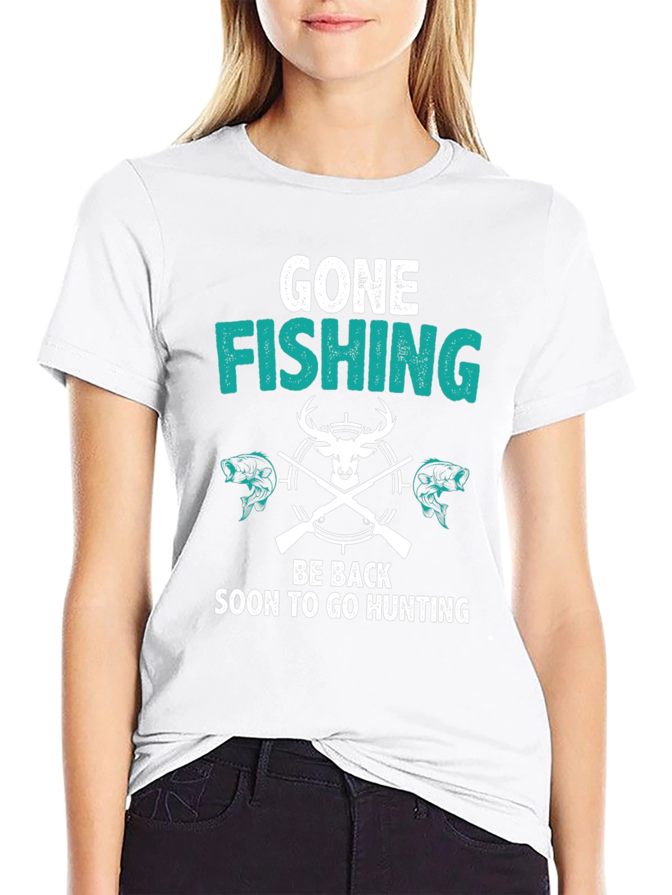 Gone Fishing Back to Hunting T-Shirt