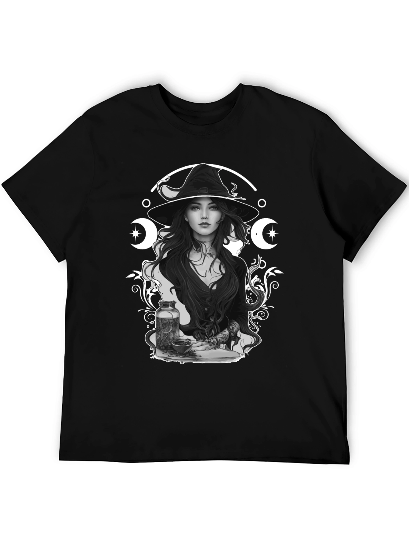 Witchcraft Graphic Print Black T-Shirt