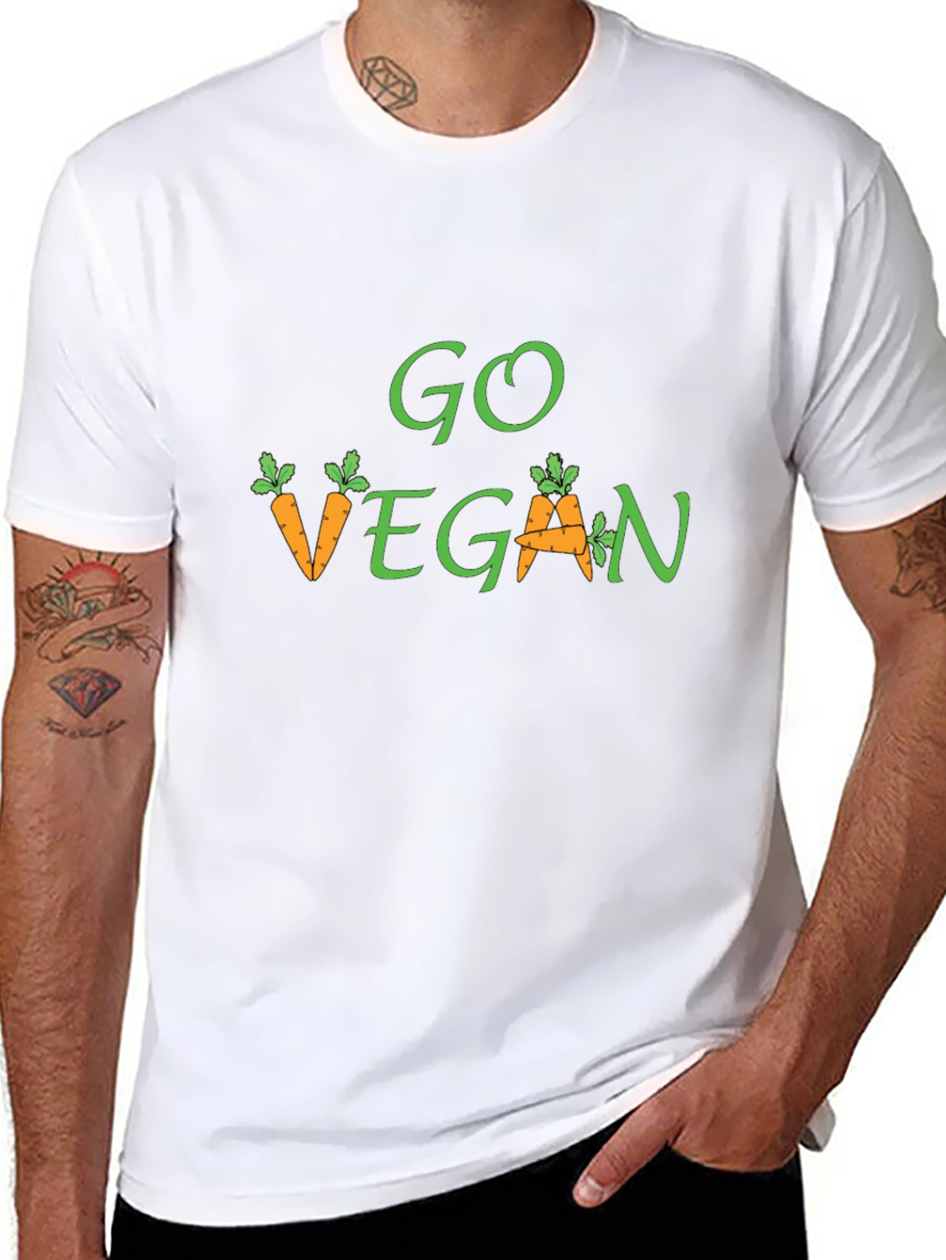 Go Vegan Carrot Graphic Tee