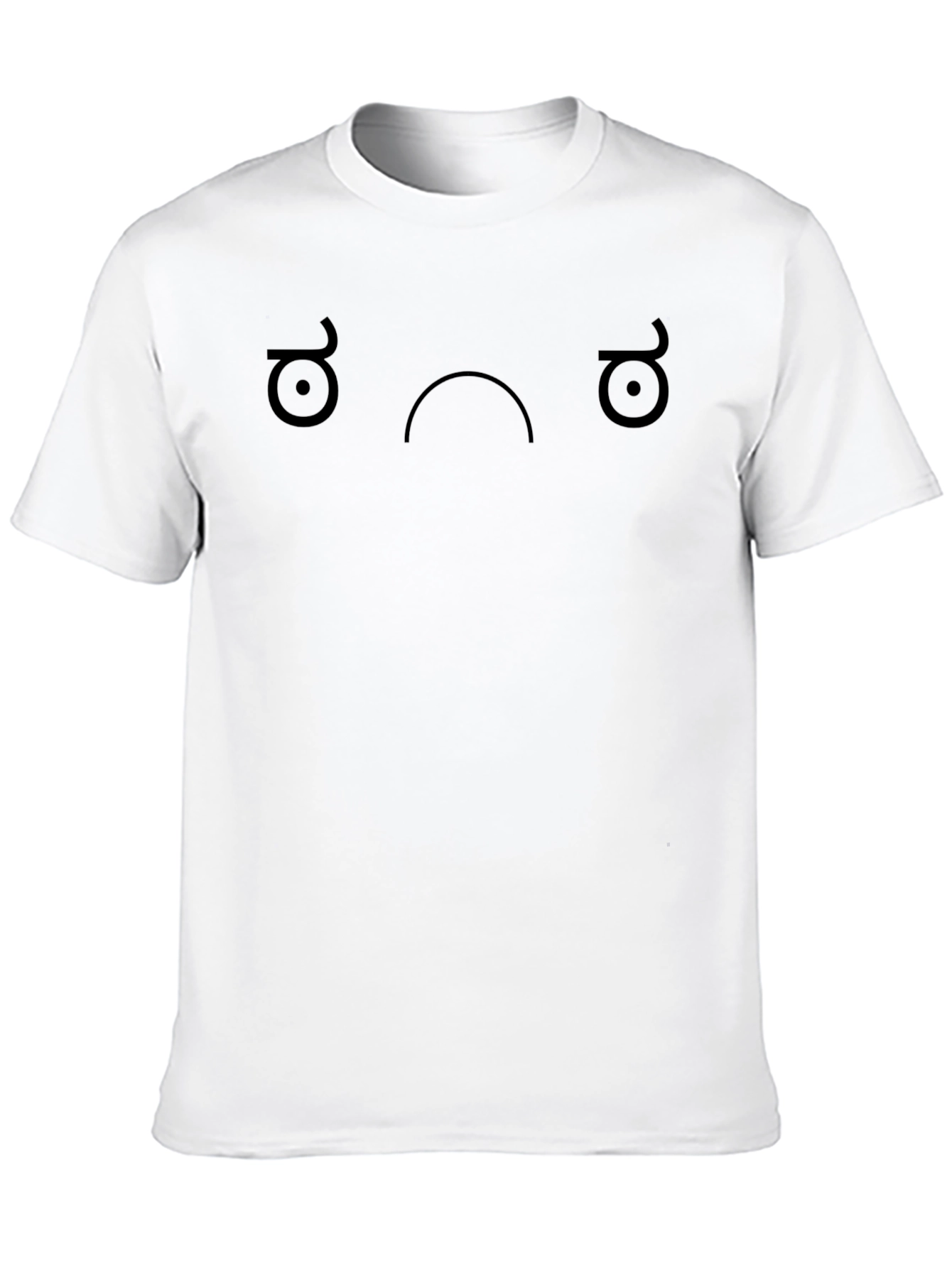 Melancholy Face Graphic Tee - Black