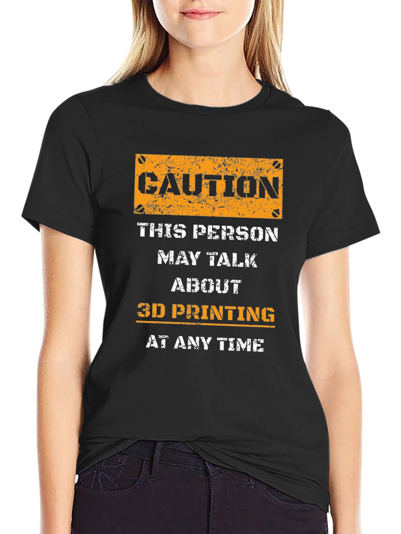 Caution 3D Printing T-Shirt