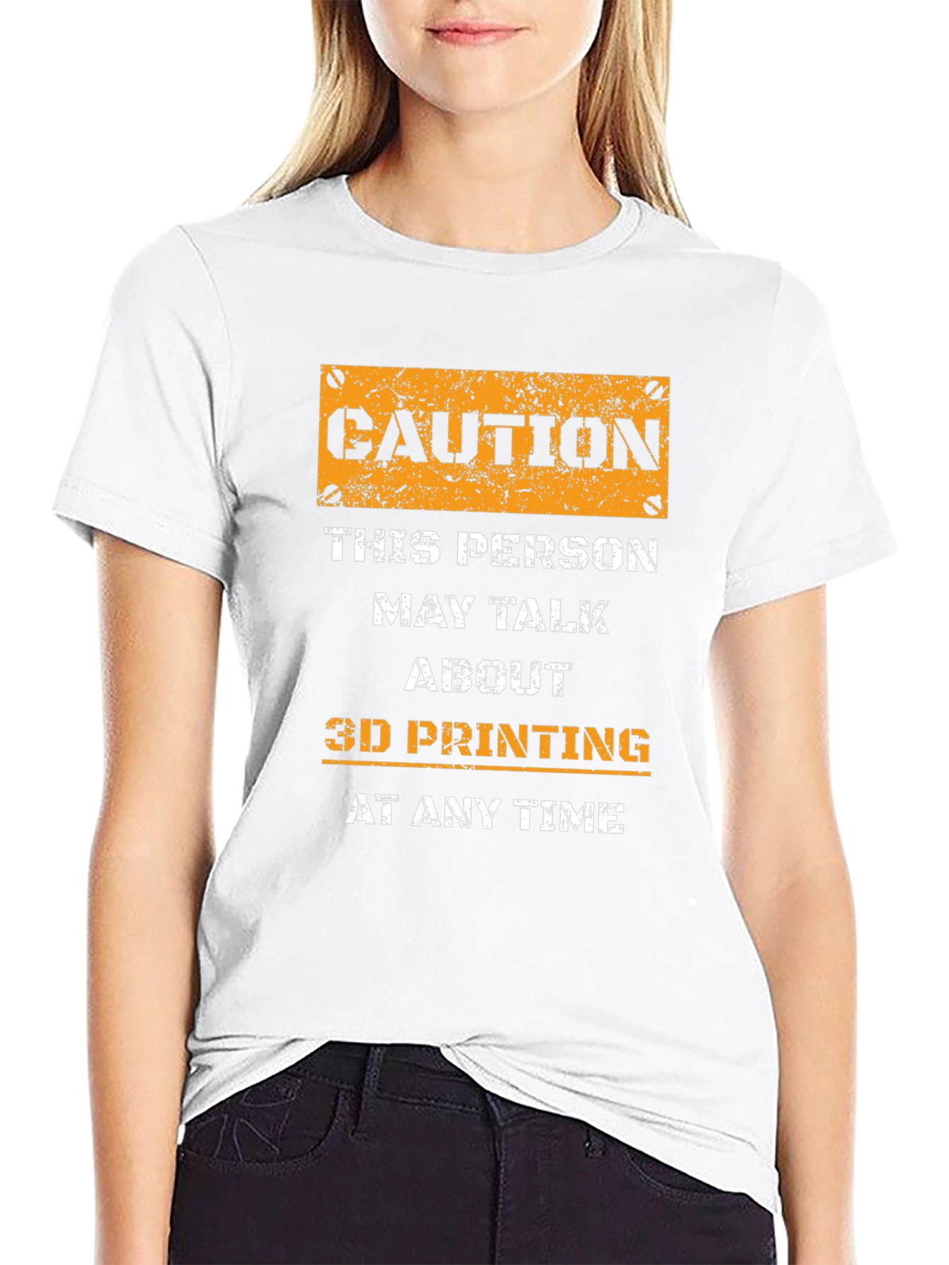 Caution 3D Printing T-Shirt