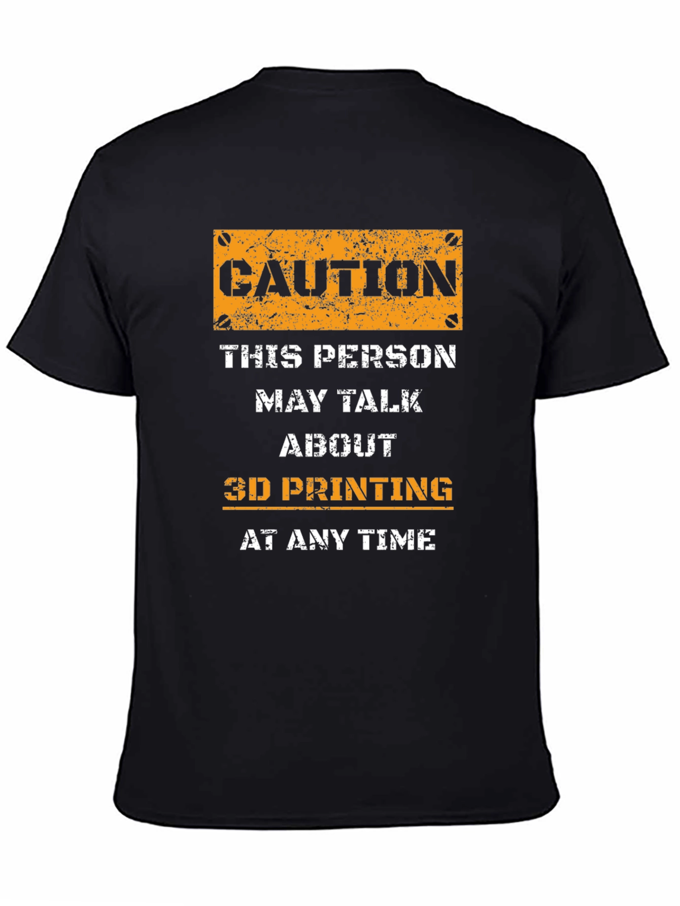 Caution 3D Printing T-Shirt