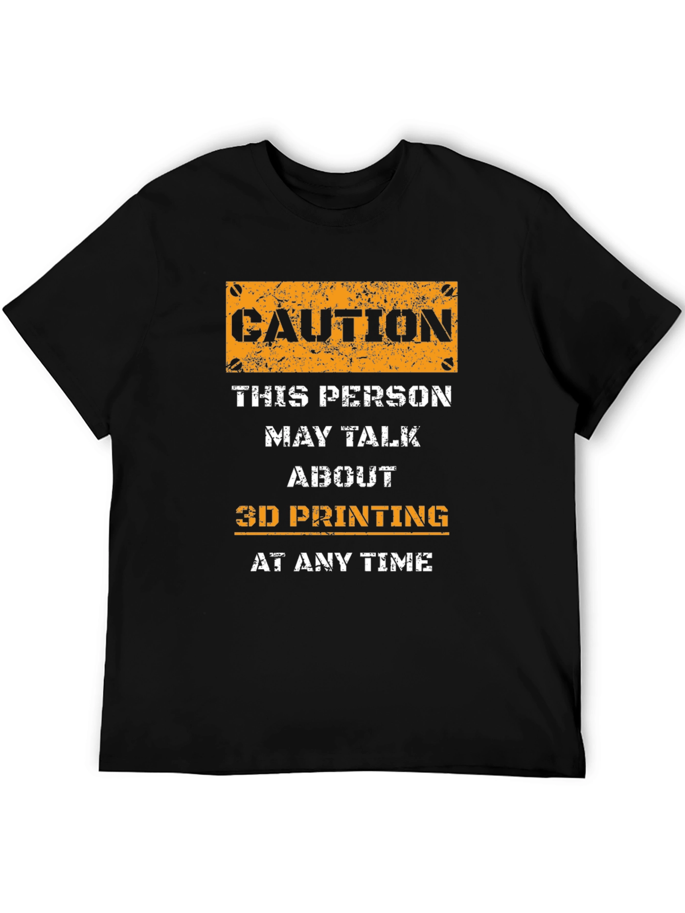 Caution 3D Printing T-Shirt
