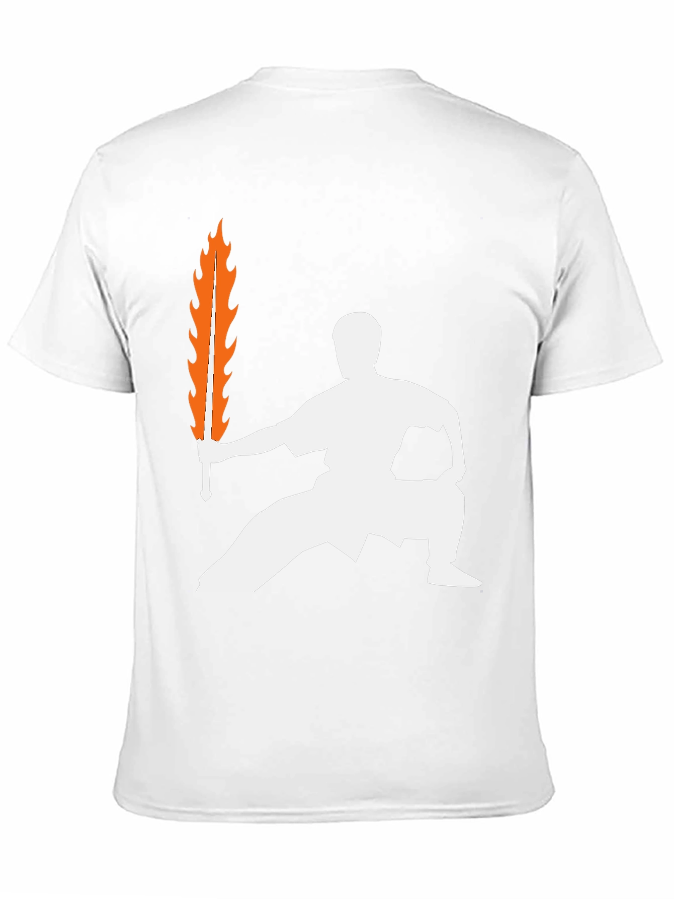 Martial Arts Fire Sword Graphic T-Shirt