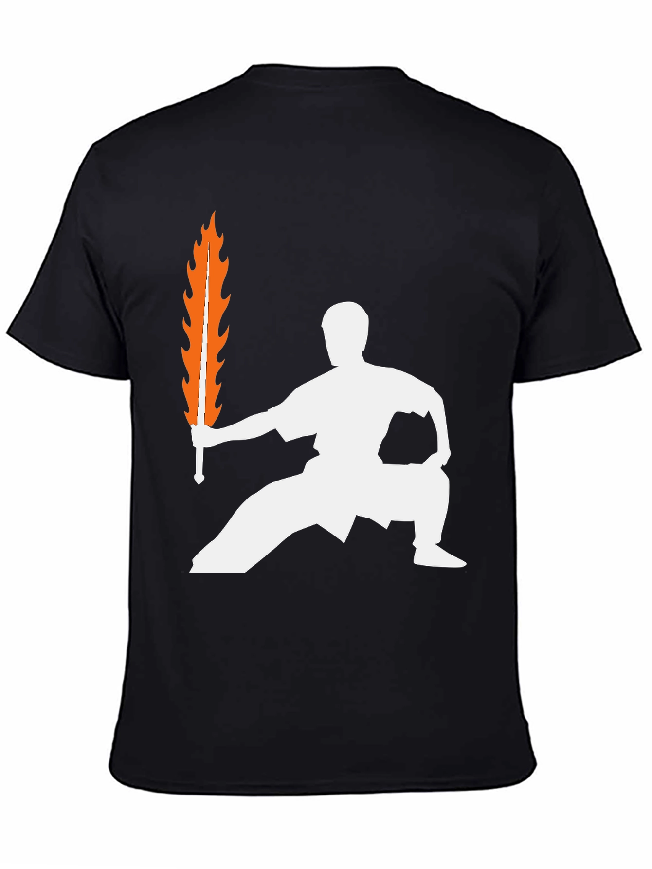 Martial Arts Fire Sword Graphic T-Shirt