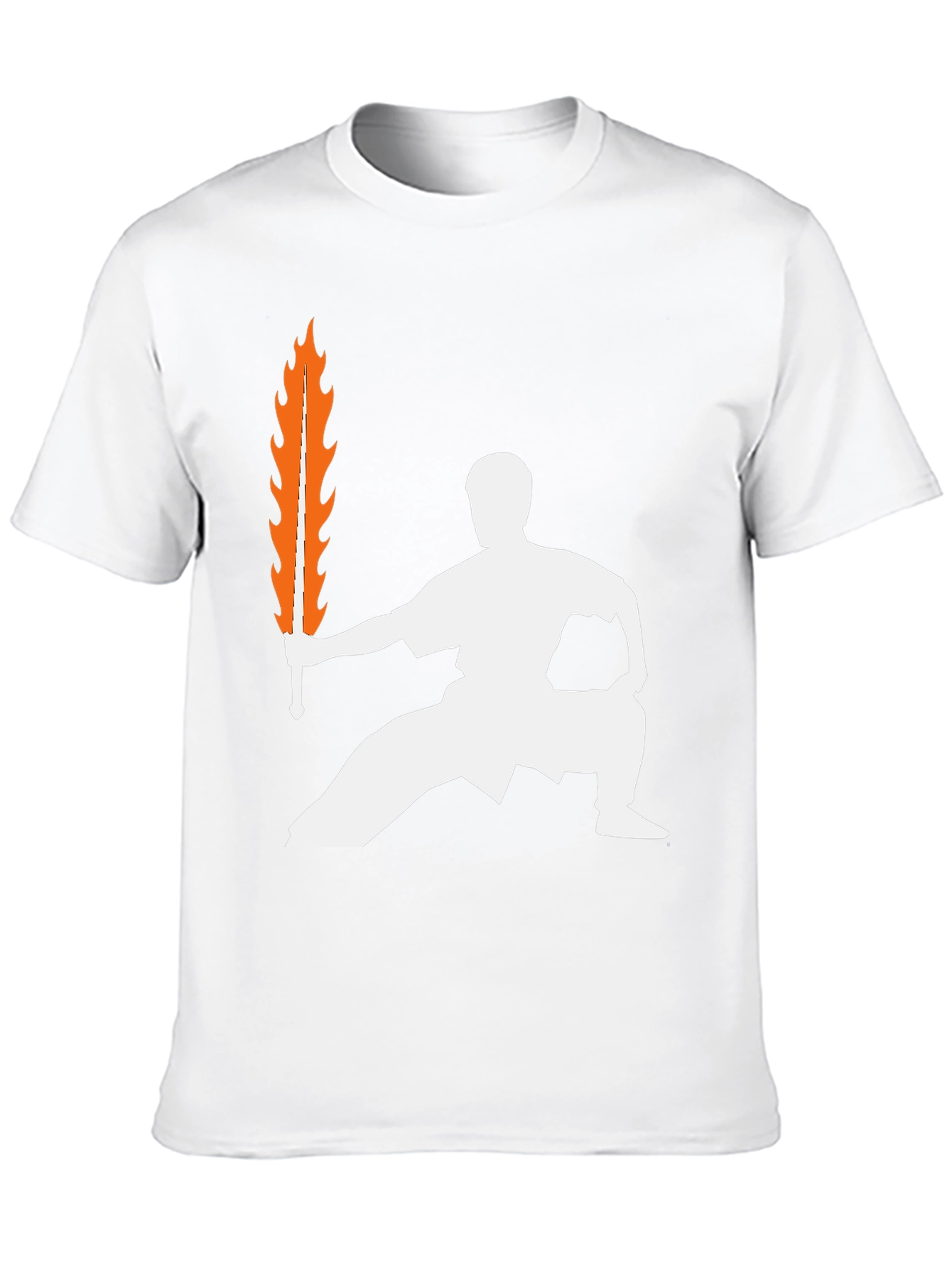 Martial Arts Fire Sword Graphic T-Shirt