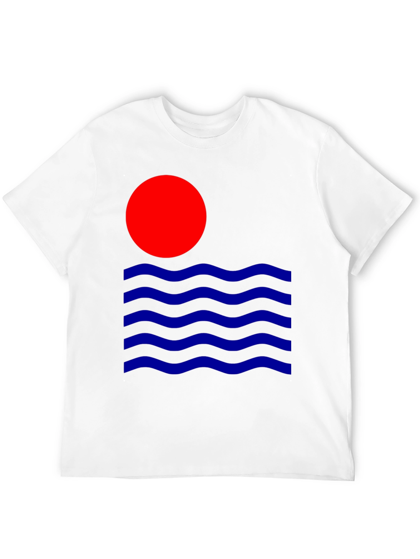 Retro Sun & Waves Graphic Tee - Black