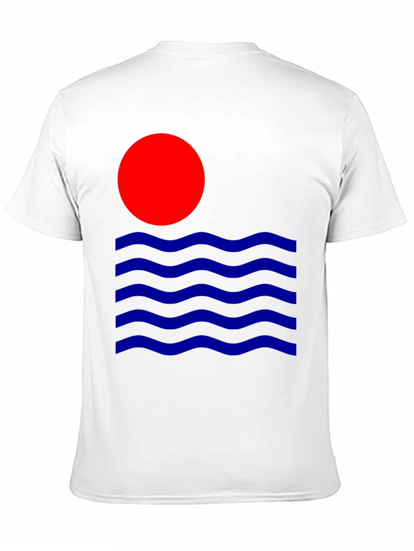 Retro Sun & Waves Graphic Tee - Black