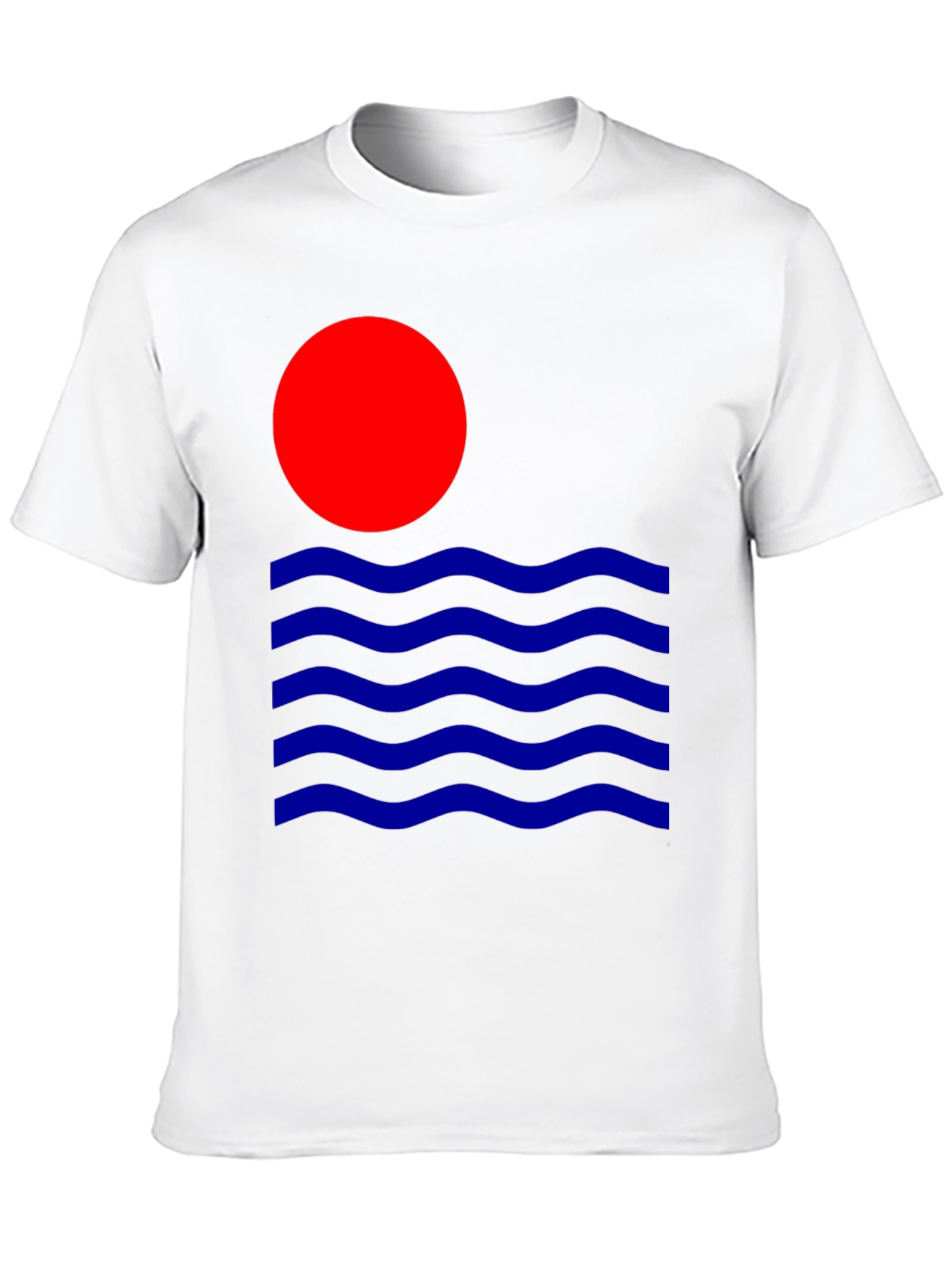 Retro Sun & Waves Graphic Tee - Black