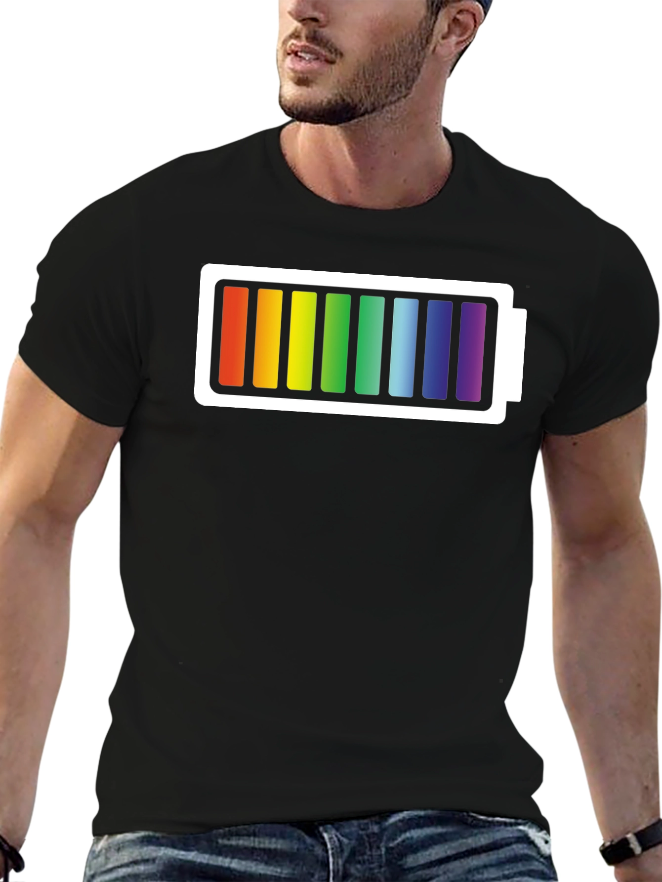 Rainbow Battery T-Shirt - Prideful Charge