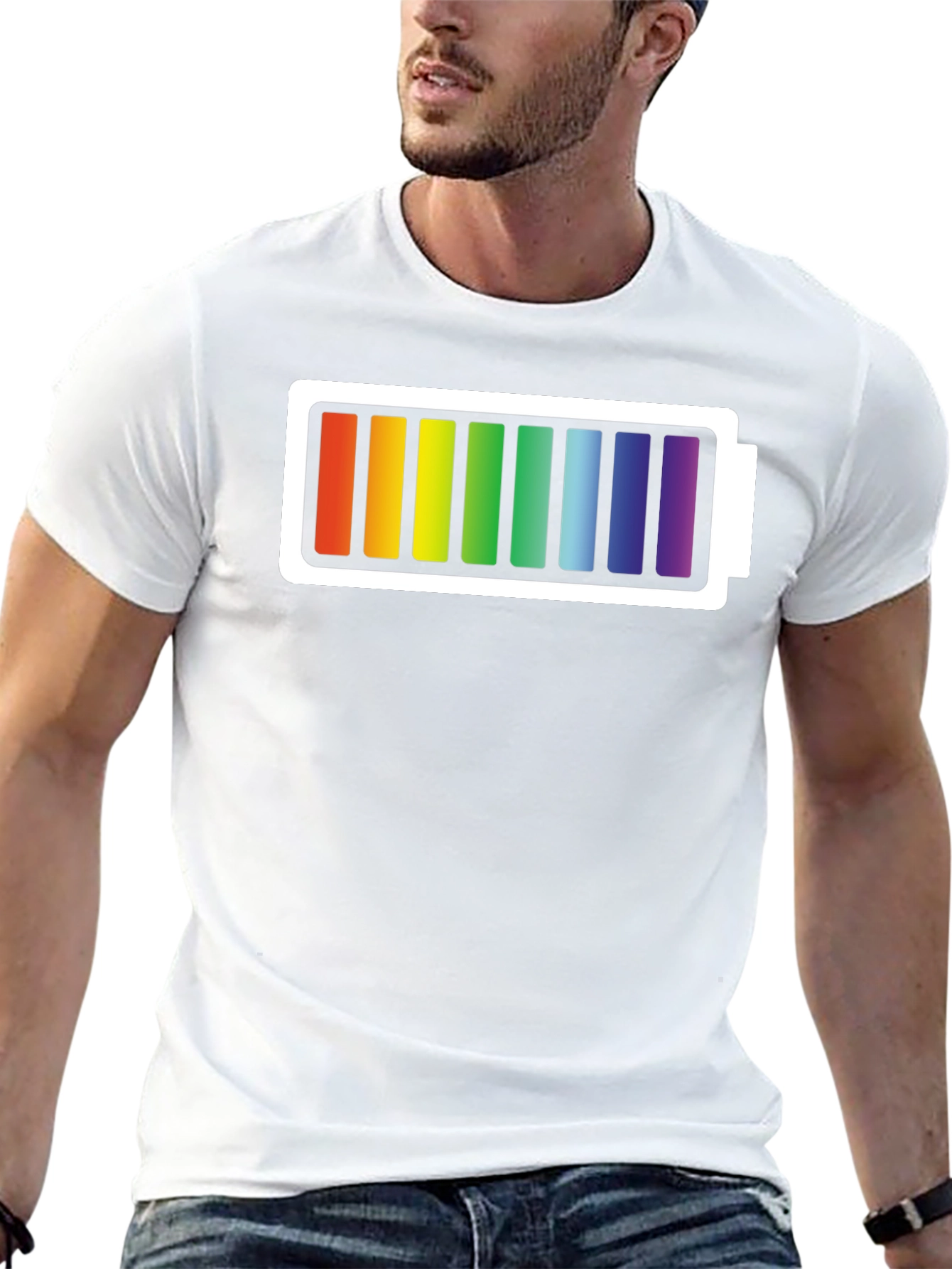 Rainbow Battery T-Shirt - Prideful Charge