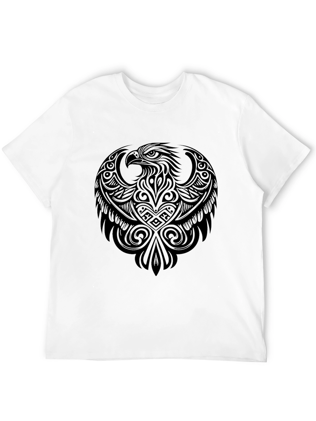 Tribal Eagle Graphic Black T-Shirt