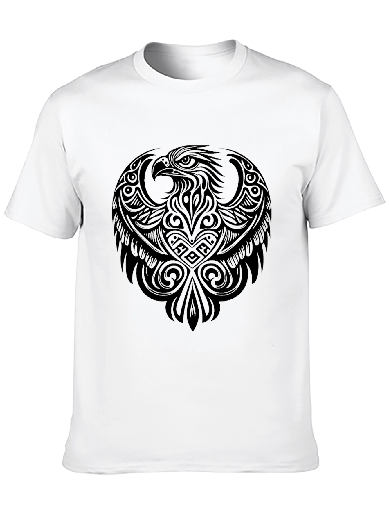 Tribal Eagle Graphic Black T-Shirt