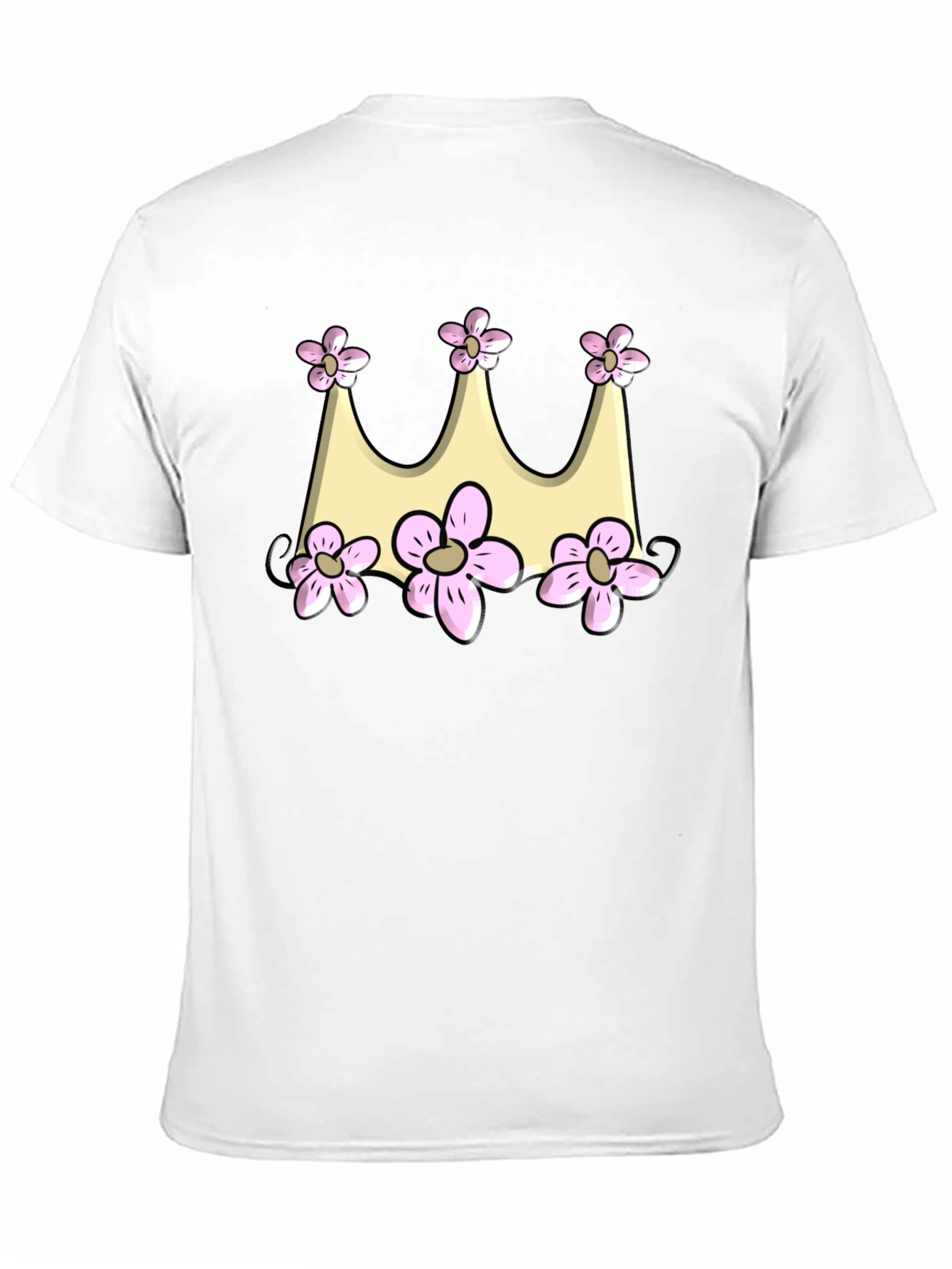Floral Crown Graphic Black Tee