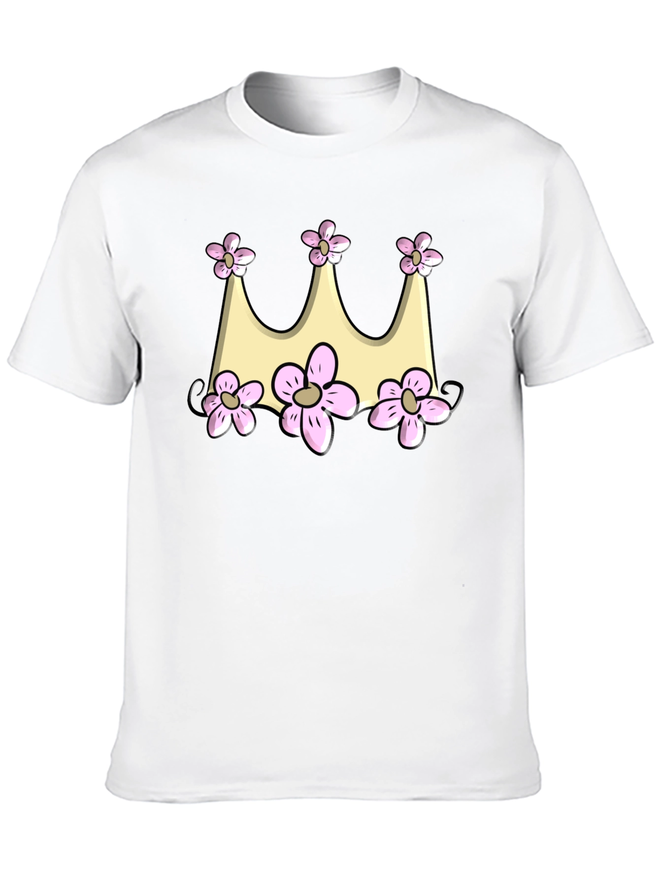 Floral Crown Graphic Black Tee