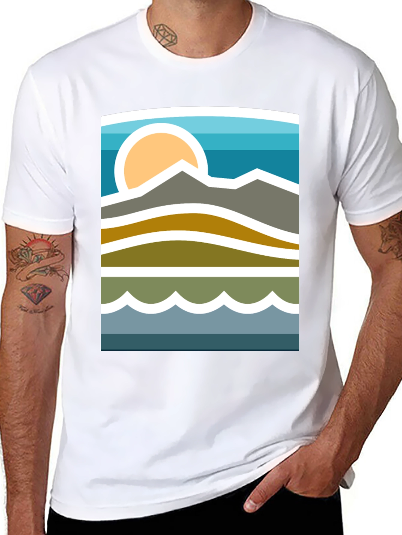 Mountainscape Graphic Tee - Stylish Nature Inspired Design