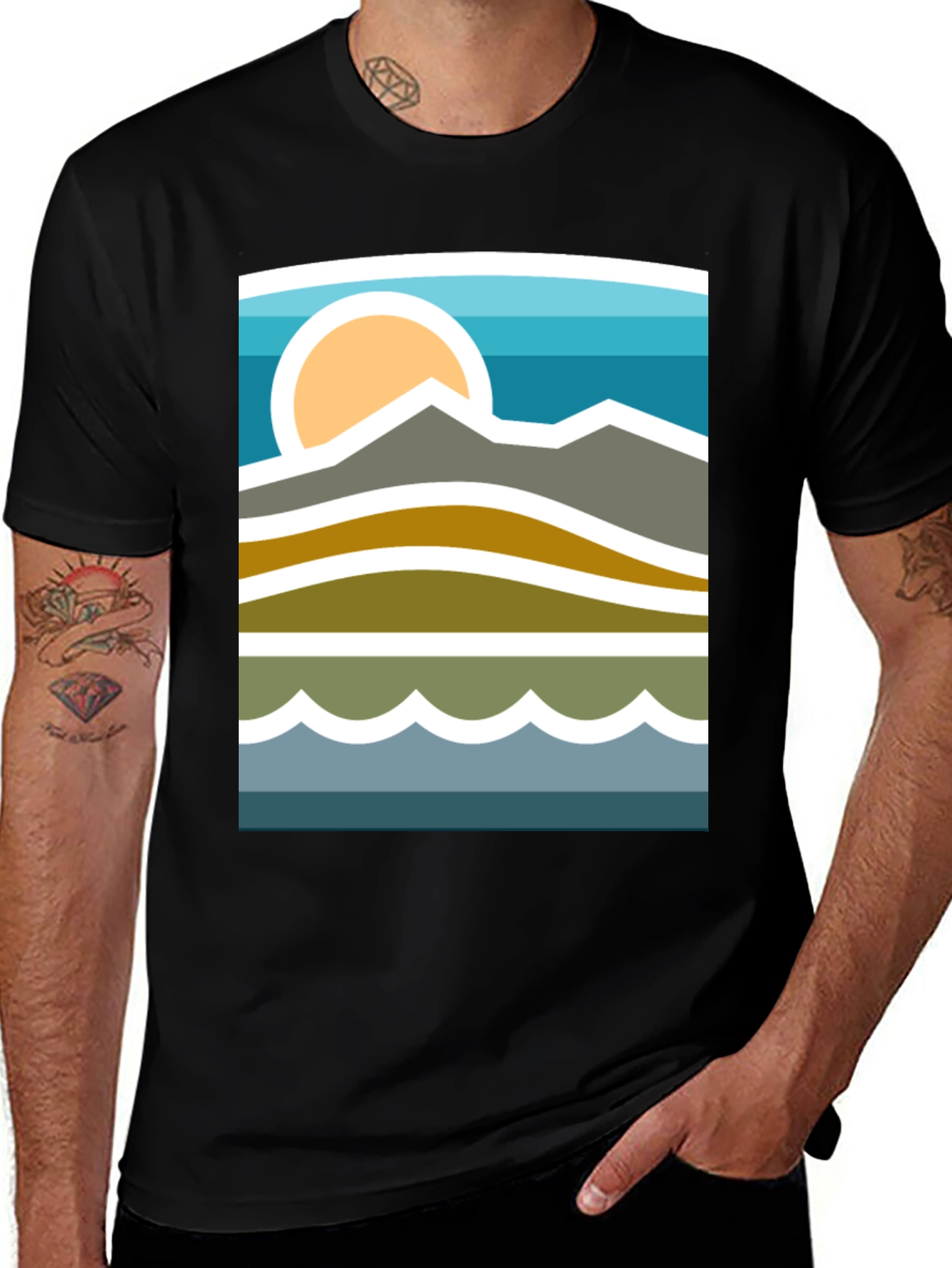 Mountainscape Graphic Tee - Stylish Nature Inspired Design
