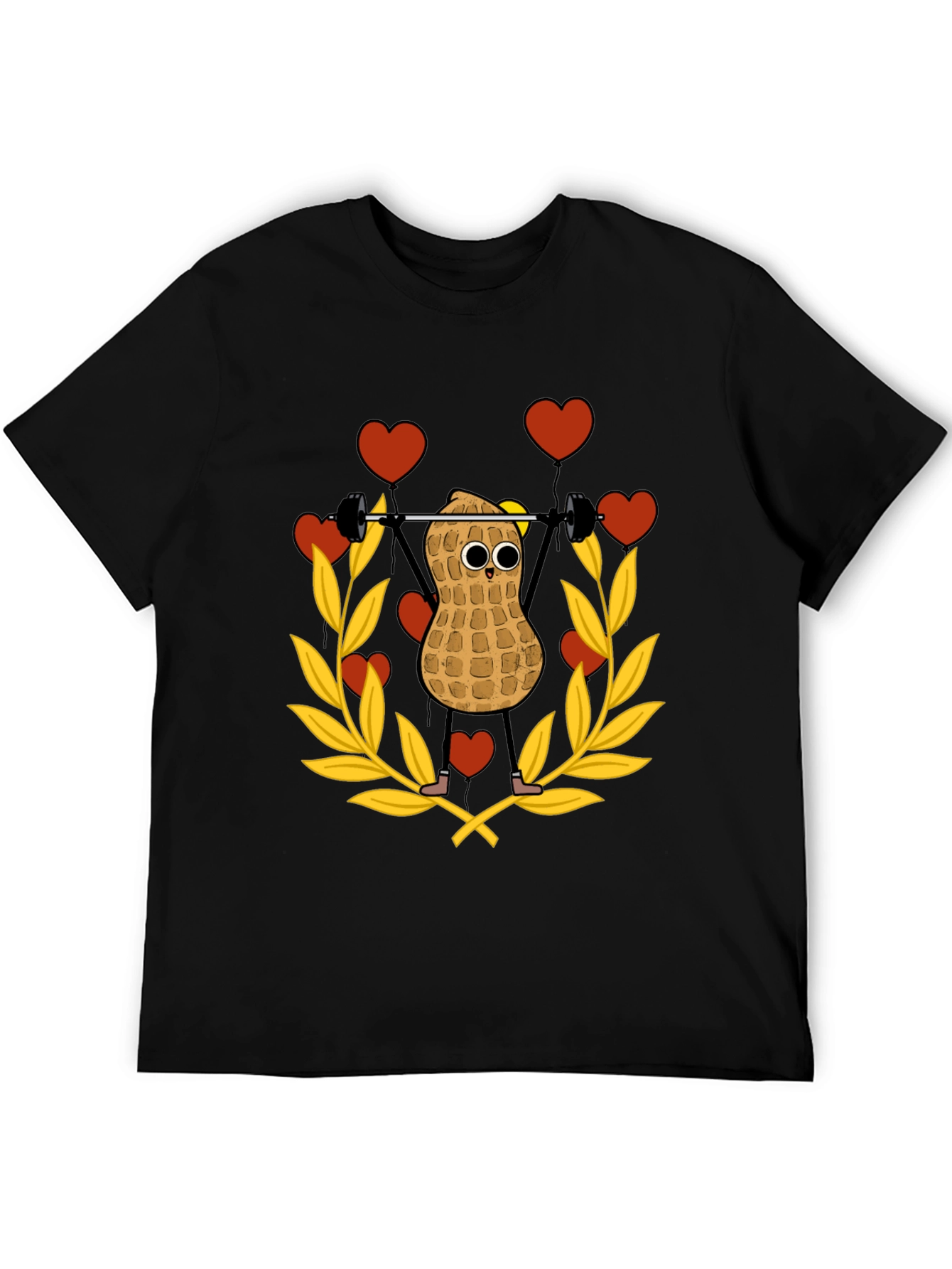 Funny Peanut Weightlifter Graphic Tee
