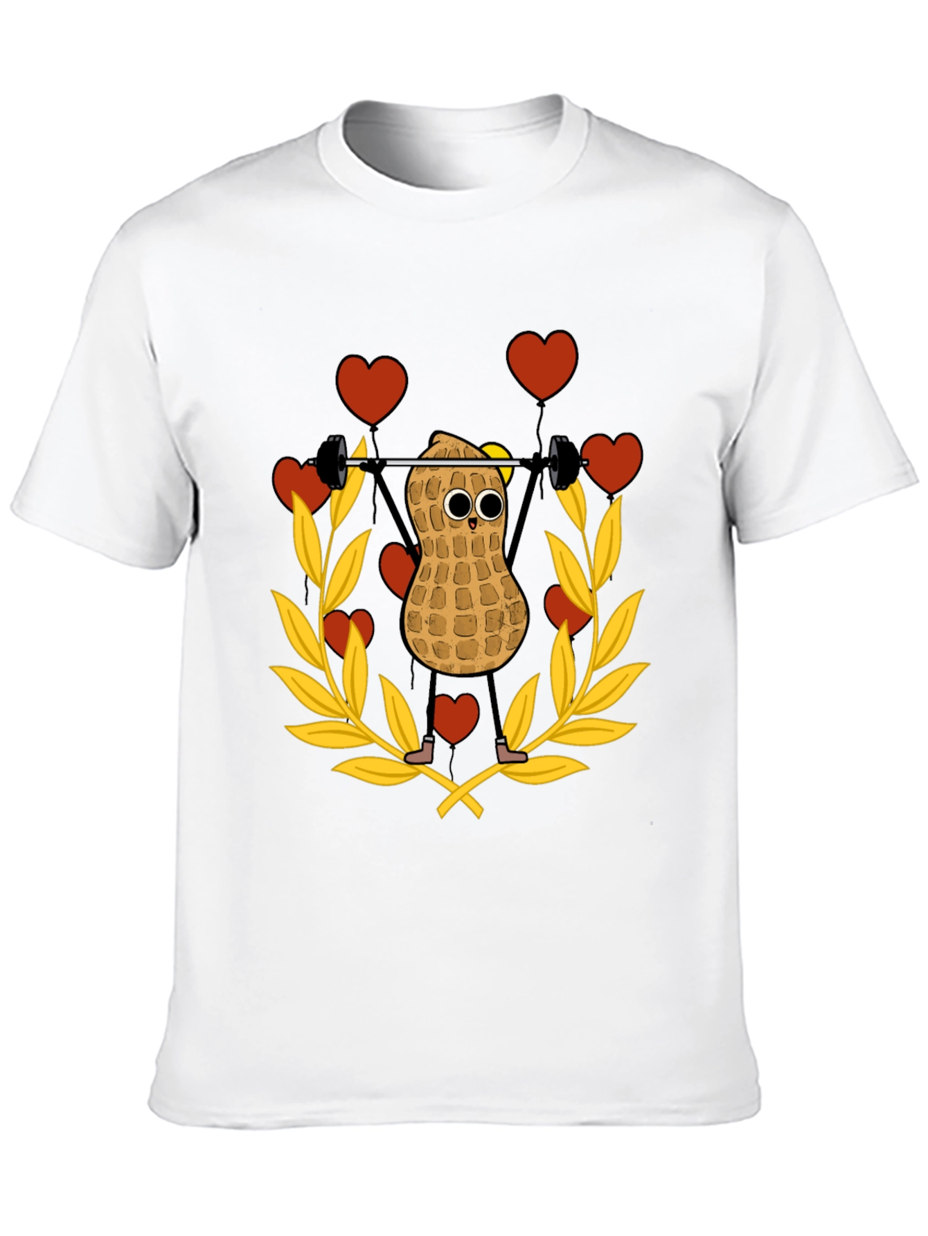 Funny Peanut Weightlifter Graphic Tee