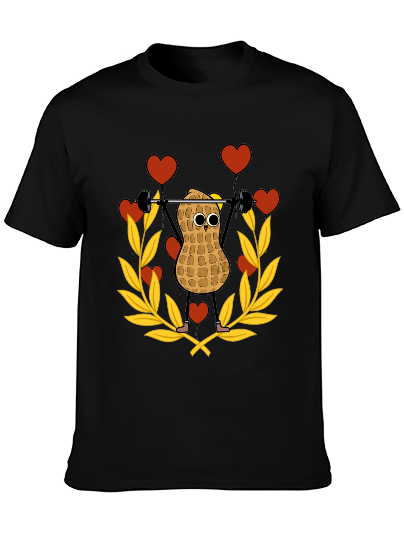 Funny Peanut Weightlifter Graphic Tee