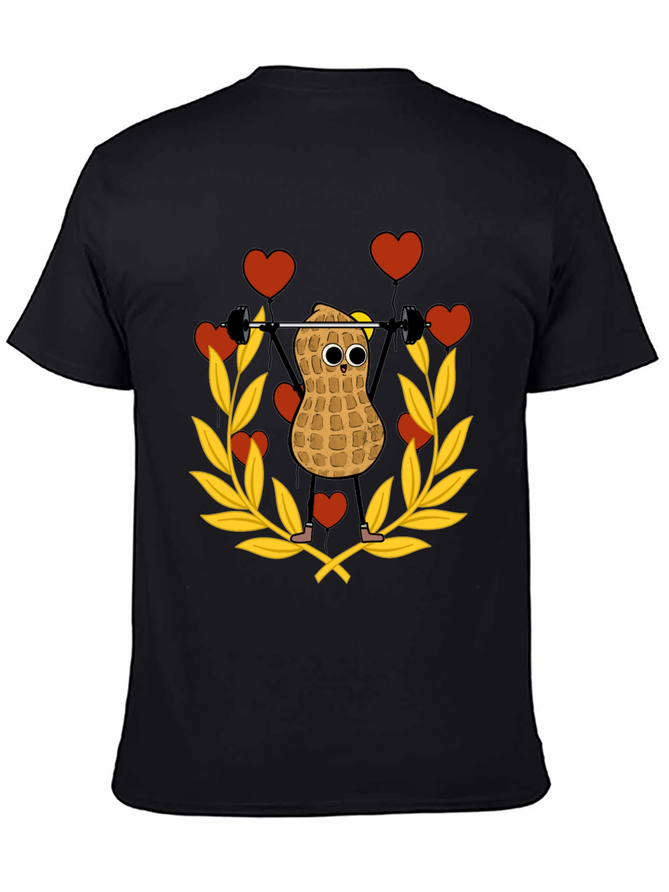 Funny Peanut Weightlifter Graphic Tee