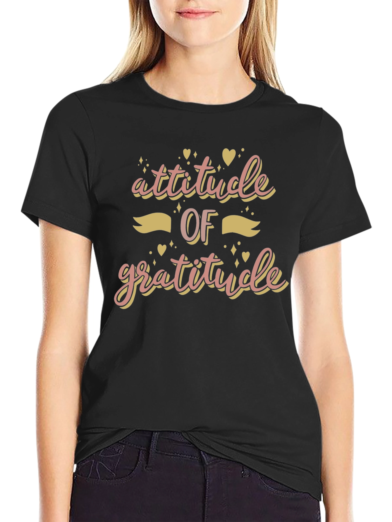 Attitude of Gratitude Black T-Shirt