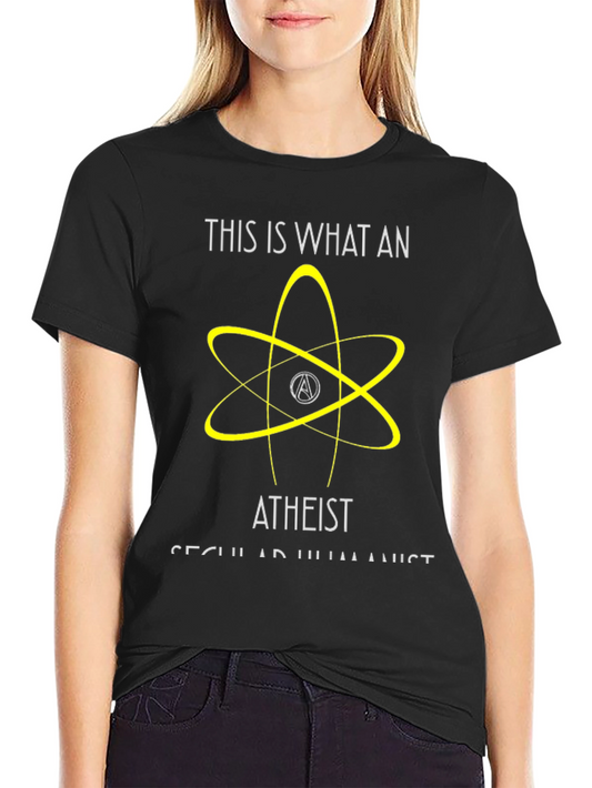 Atheist Secular Humanist Graphic T-Shirt - Black