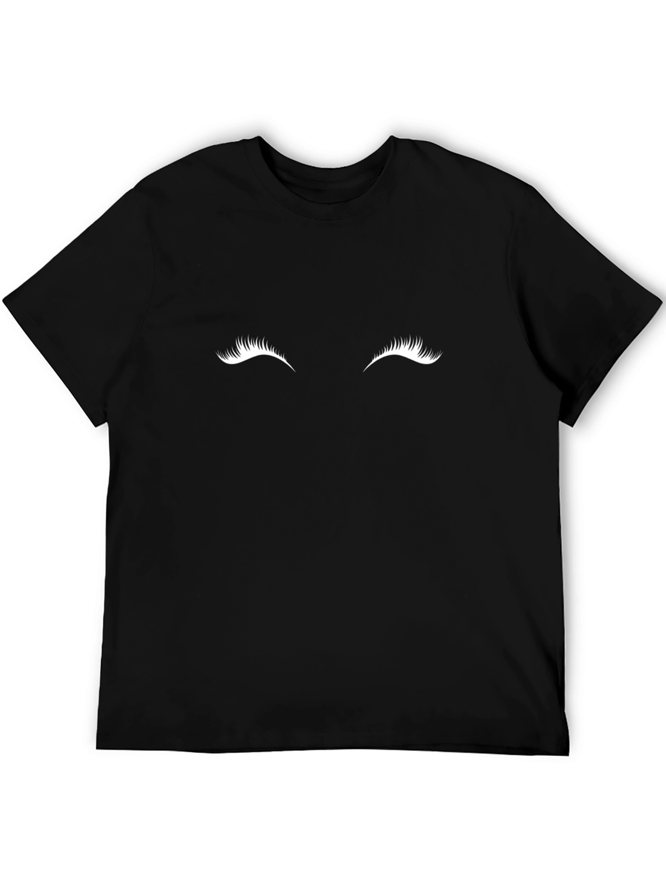 Eyelash Graphic Tee - Stylish Unisex Black T-Shirt