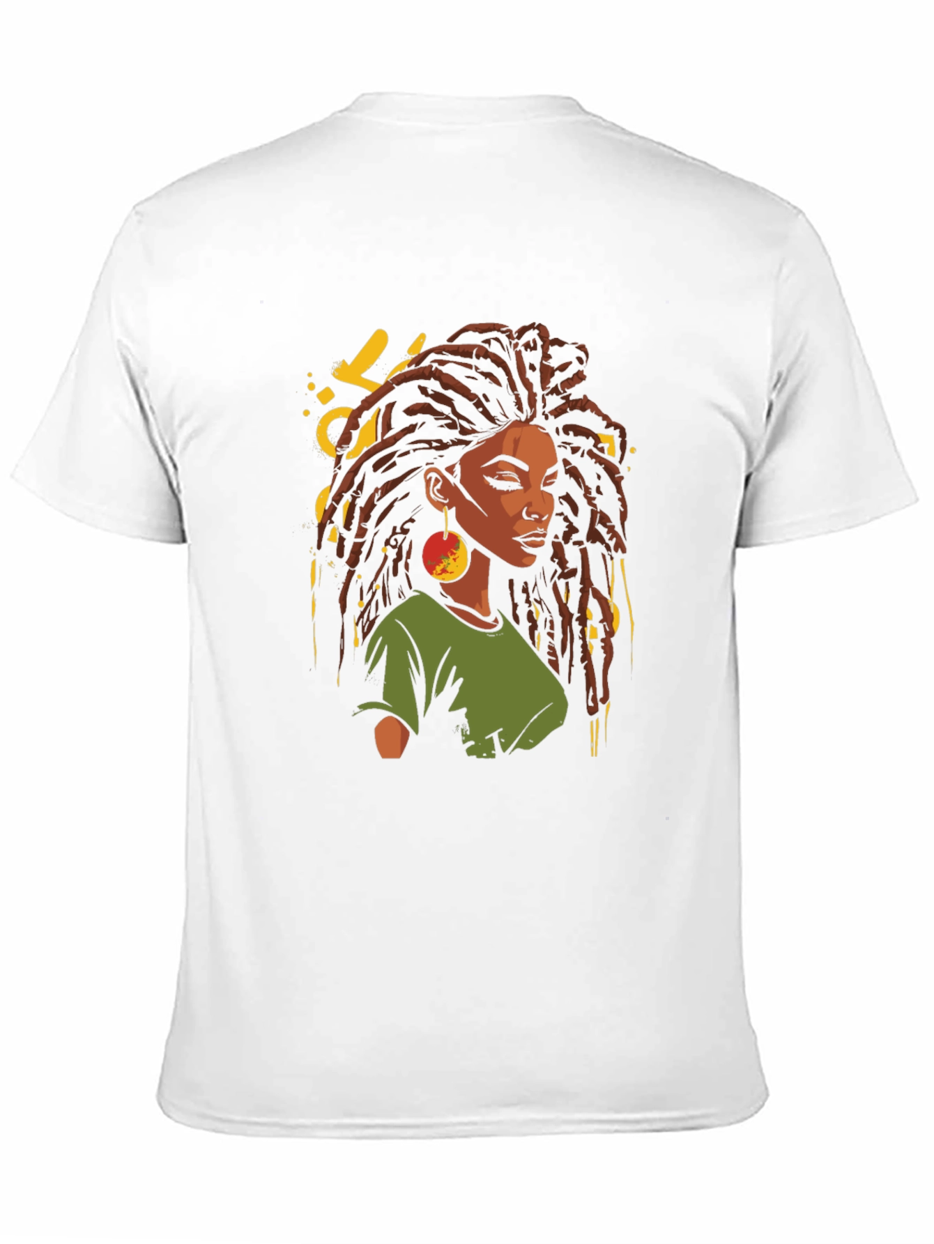 Rasta Woman Graphic T-Shirt - Black