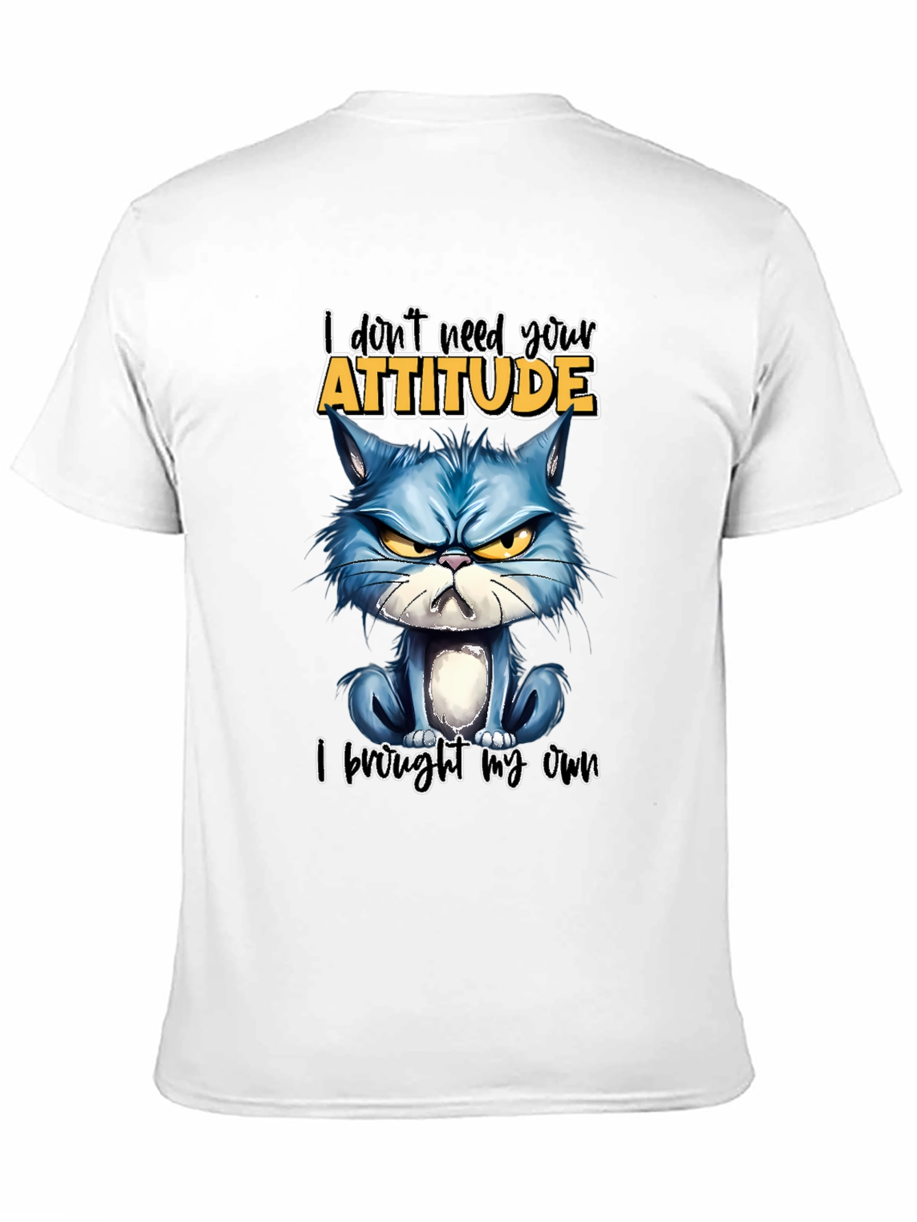Grumpy Cat Attitude T-Shirt - Sarcastic Novelty Tee