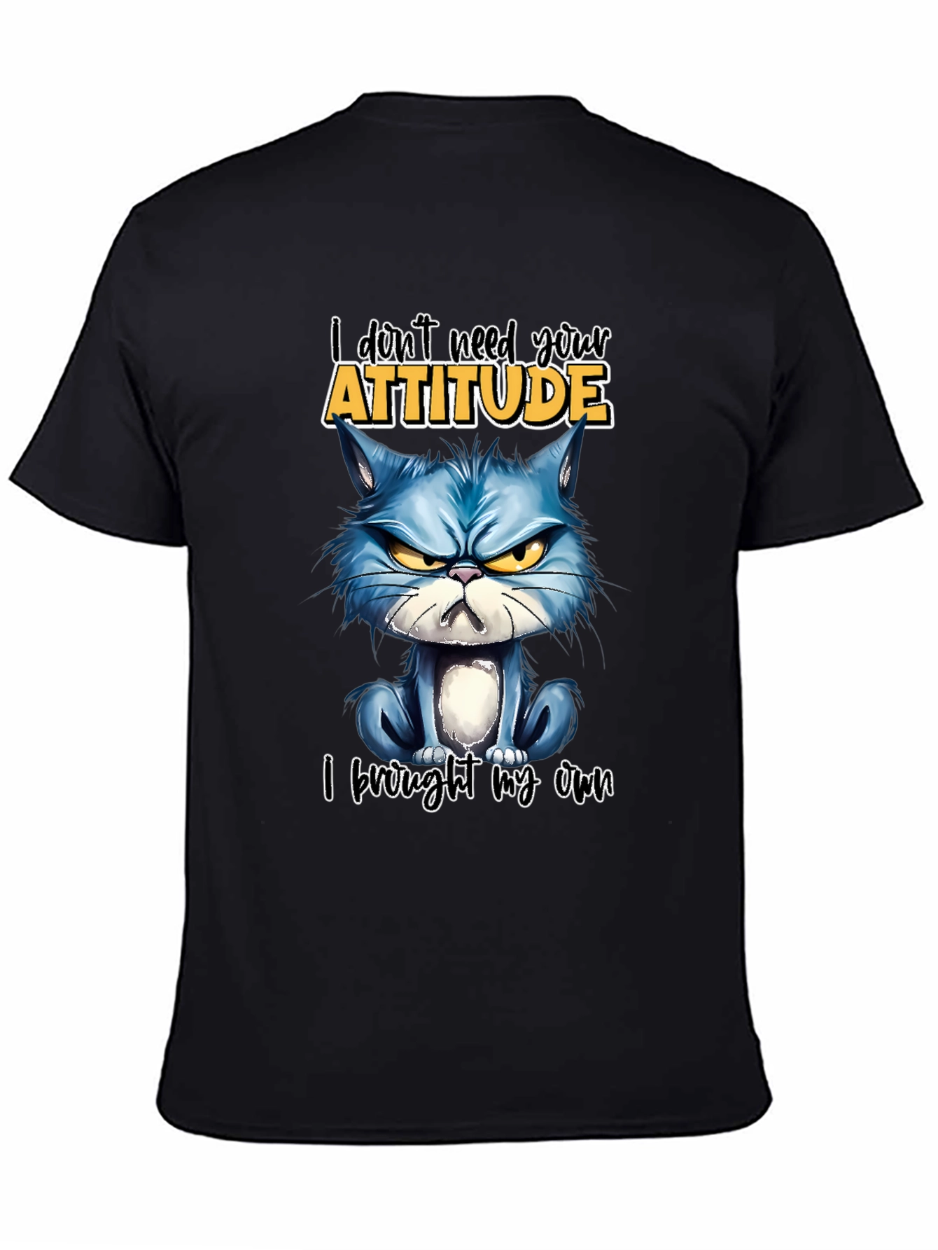 Grumpy Cat Attitude T-Shirt - Sarcastic Novelty Tee