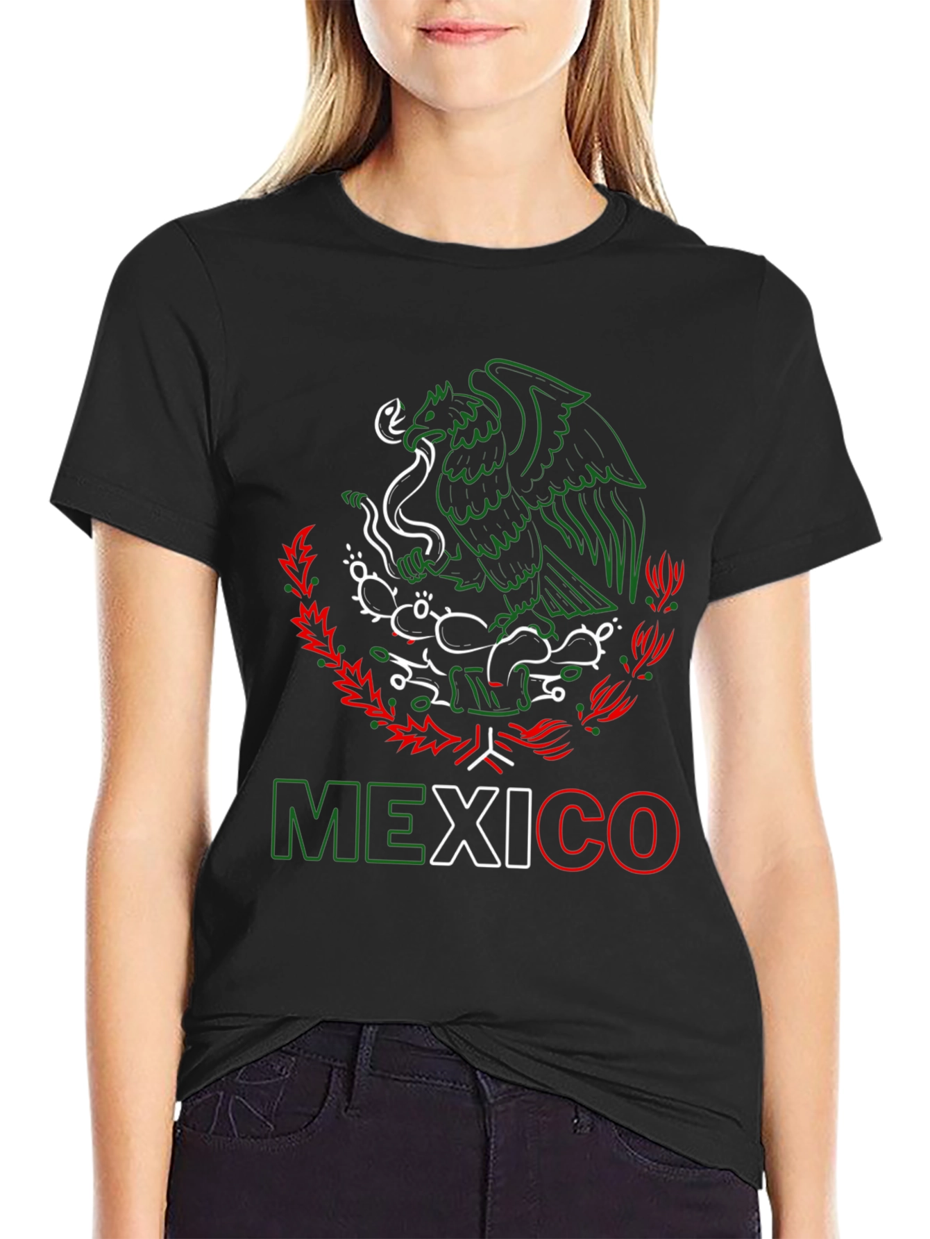 Mexico Eagle T-Shirt - Black Tee