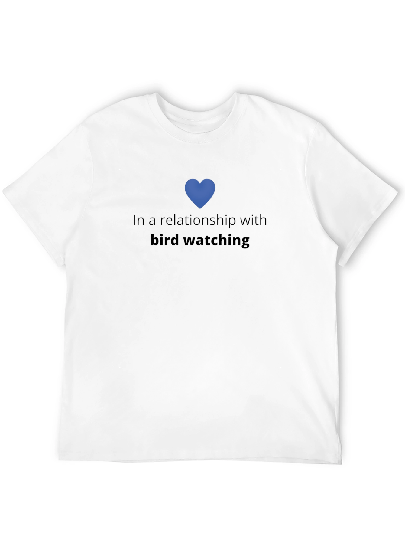 Bird Watching Relationship T-Shirt - Blue Heart Design