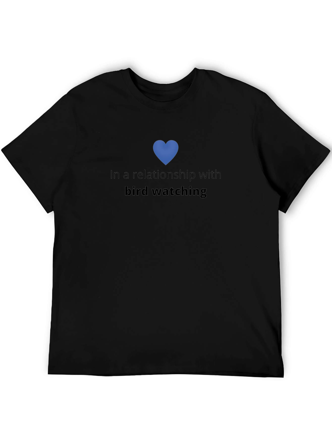 Bird Watching Relationship T-Shirt - Blue Heart Design