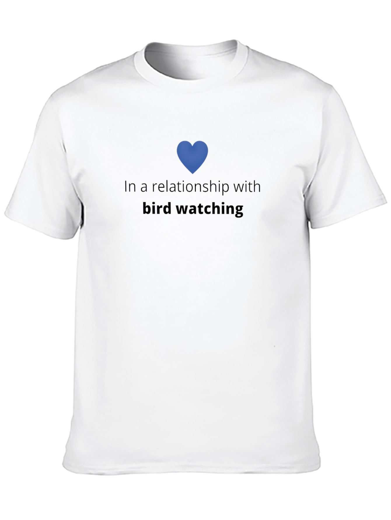 Bird Watching Relationship T-Shirt - Blue Heart Design