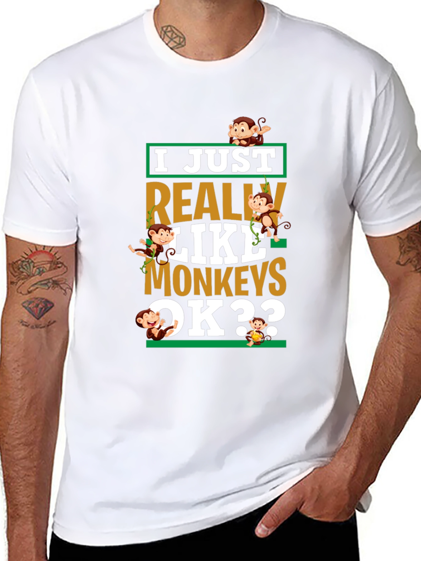 I Just Really Like Monkeys T-Shirt