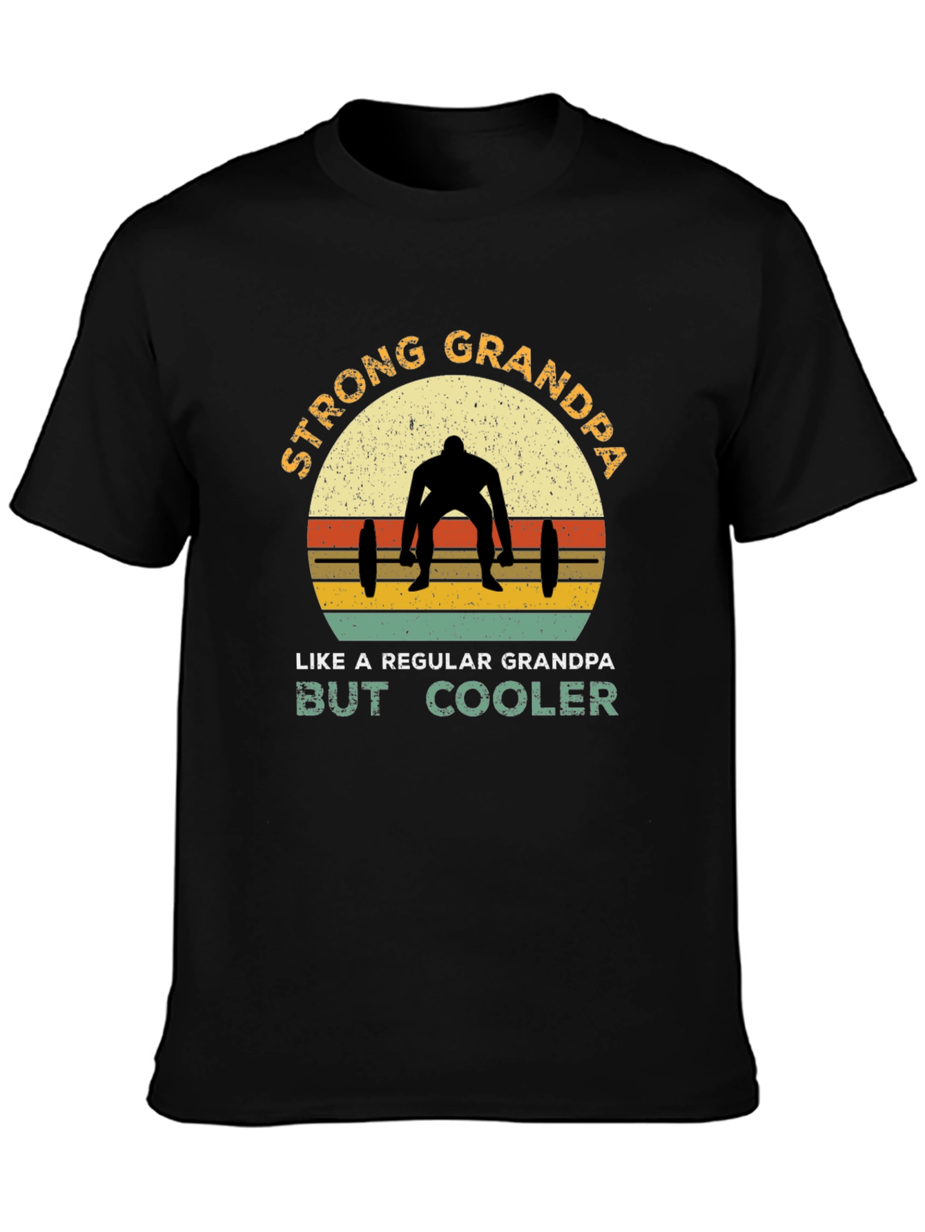 Strong Grandpa T-Shirt: Weightlifting Grandpa Design