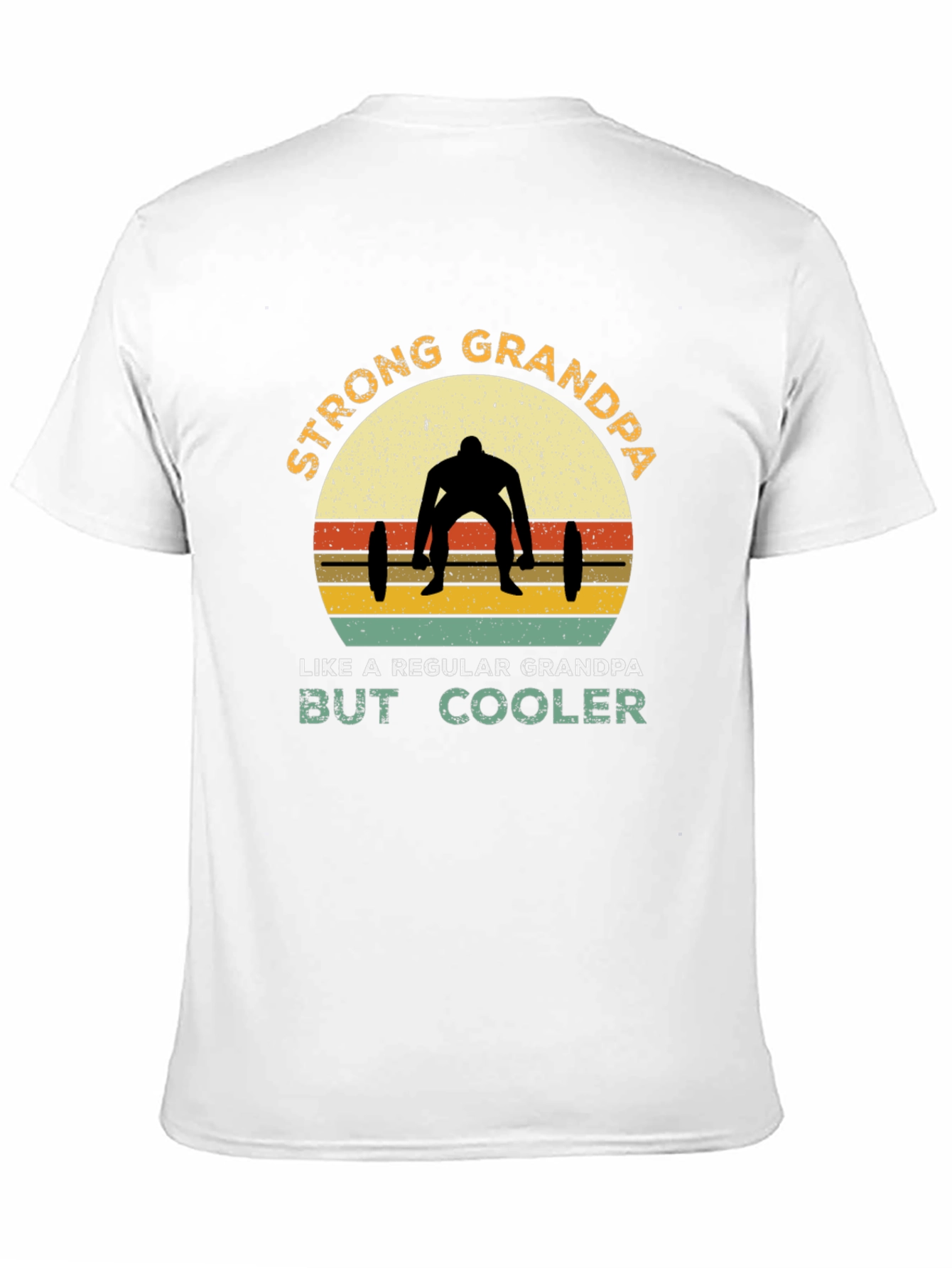 Strong Grandpa T-Shirt: Weightlifting Grandpa Design