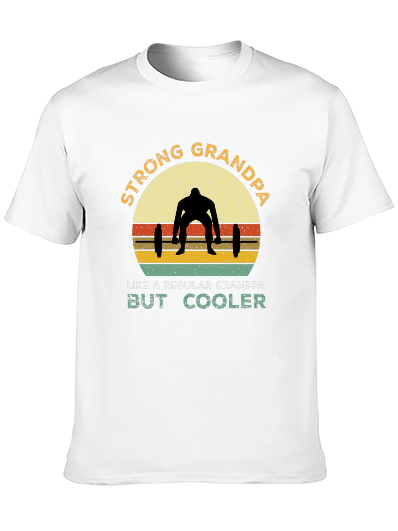 Strong Grandpa T-Shirt: Weightlifting Grandpa Design