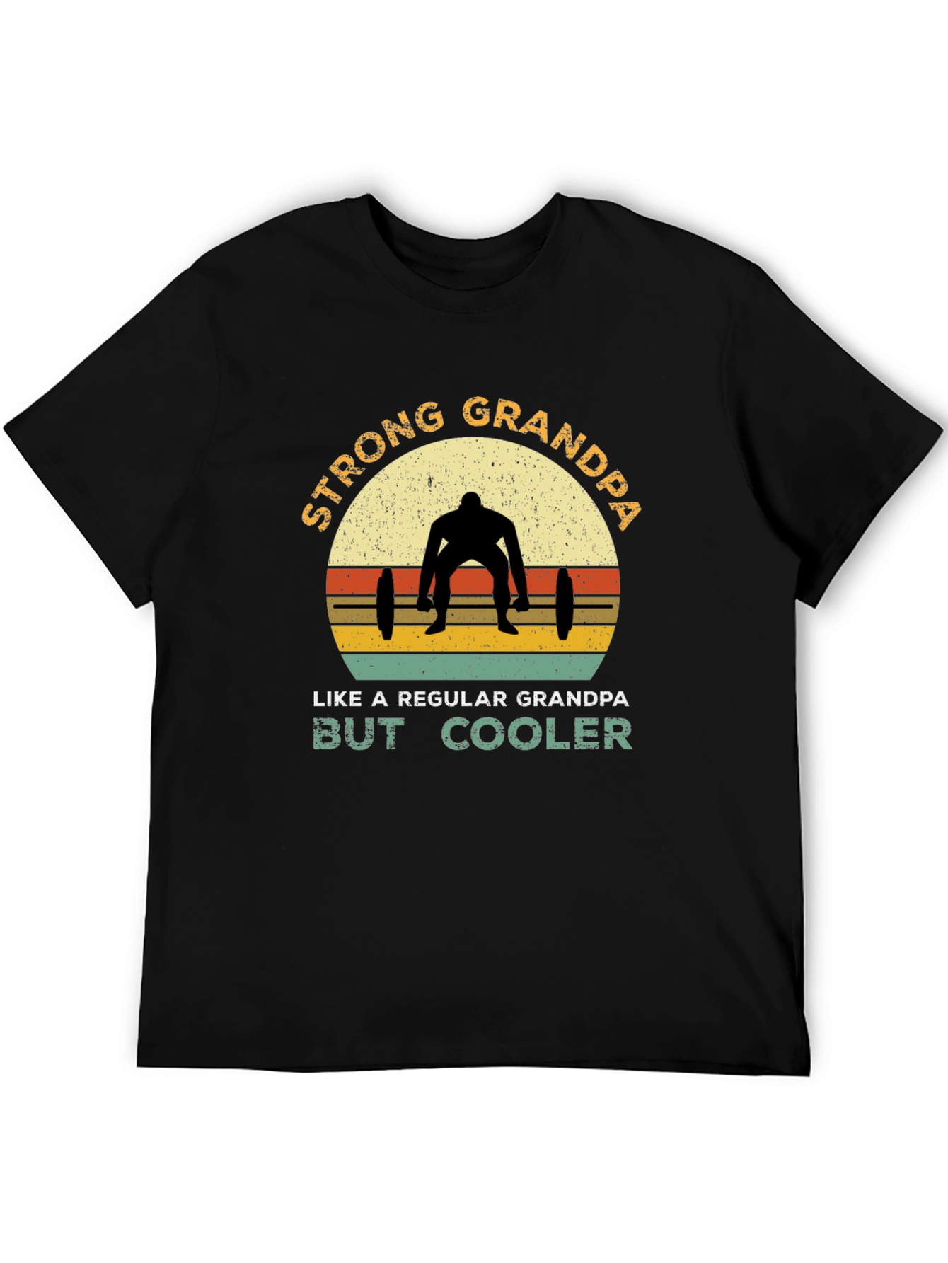 Strong Grandpa T-Shirt: Weightlifting Grandpa Design
