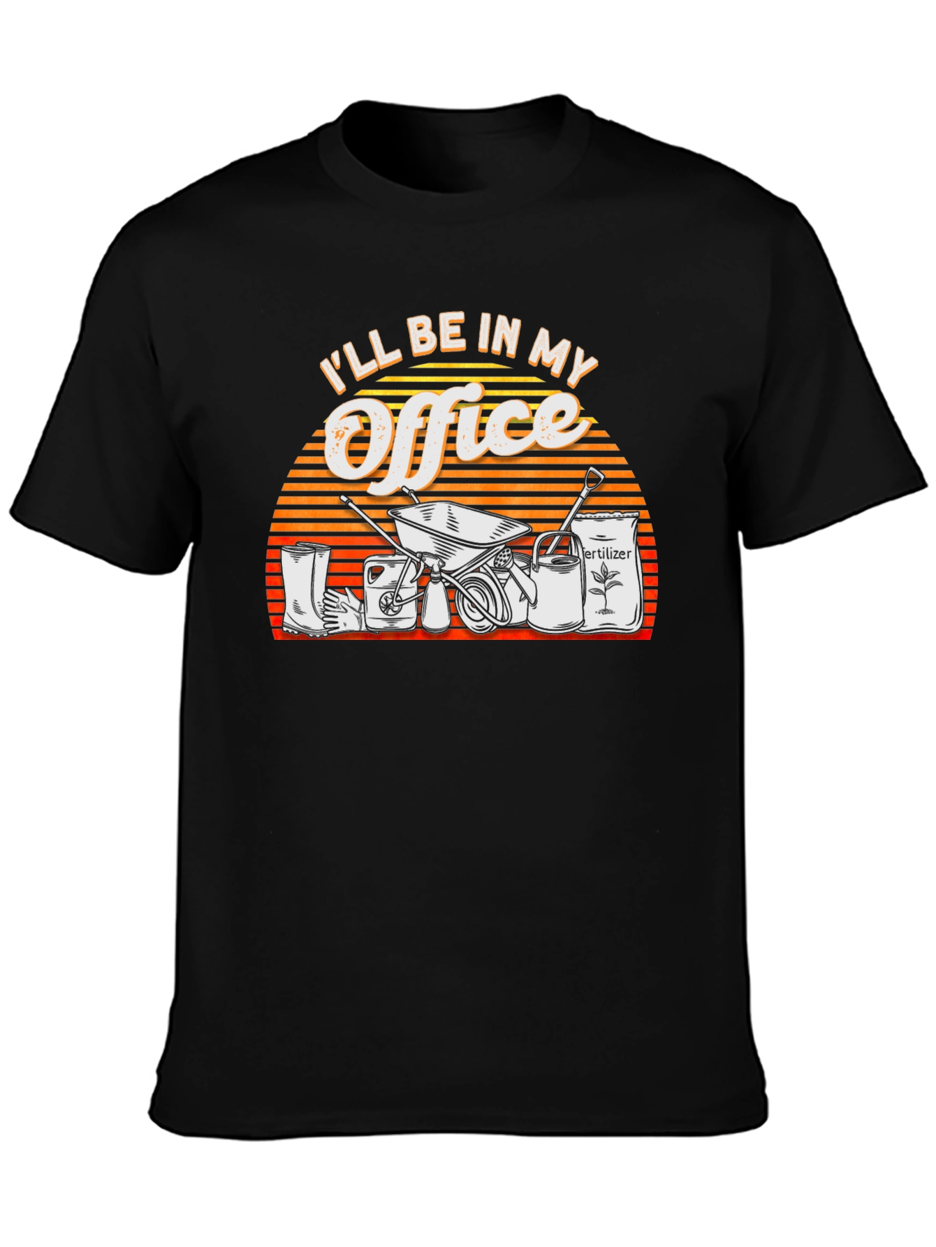 Gardeners Office T-Shirt - Black Cotton Tee