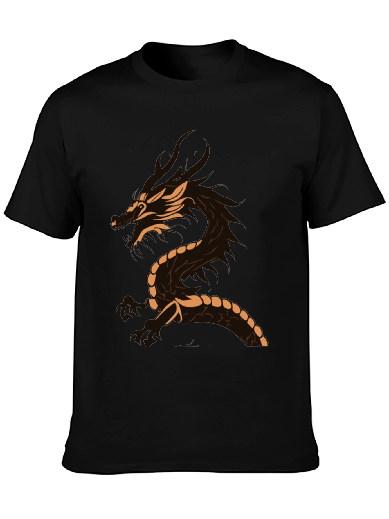 Dragon Graphic Tee - Black Casual T-Shirt