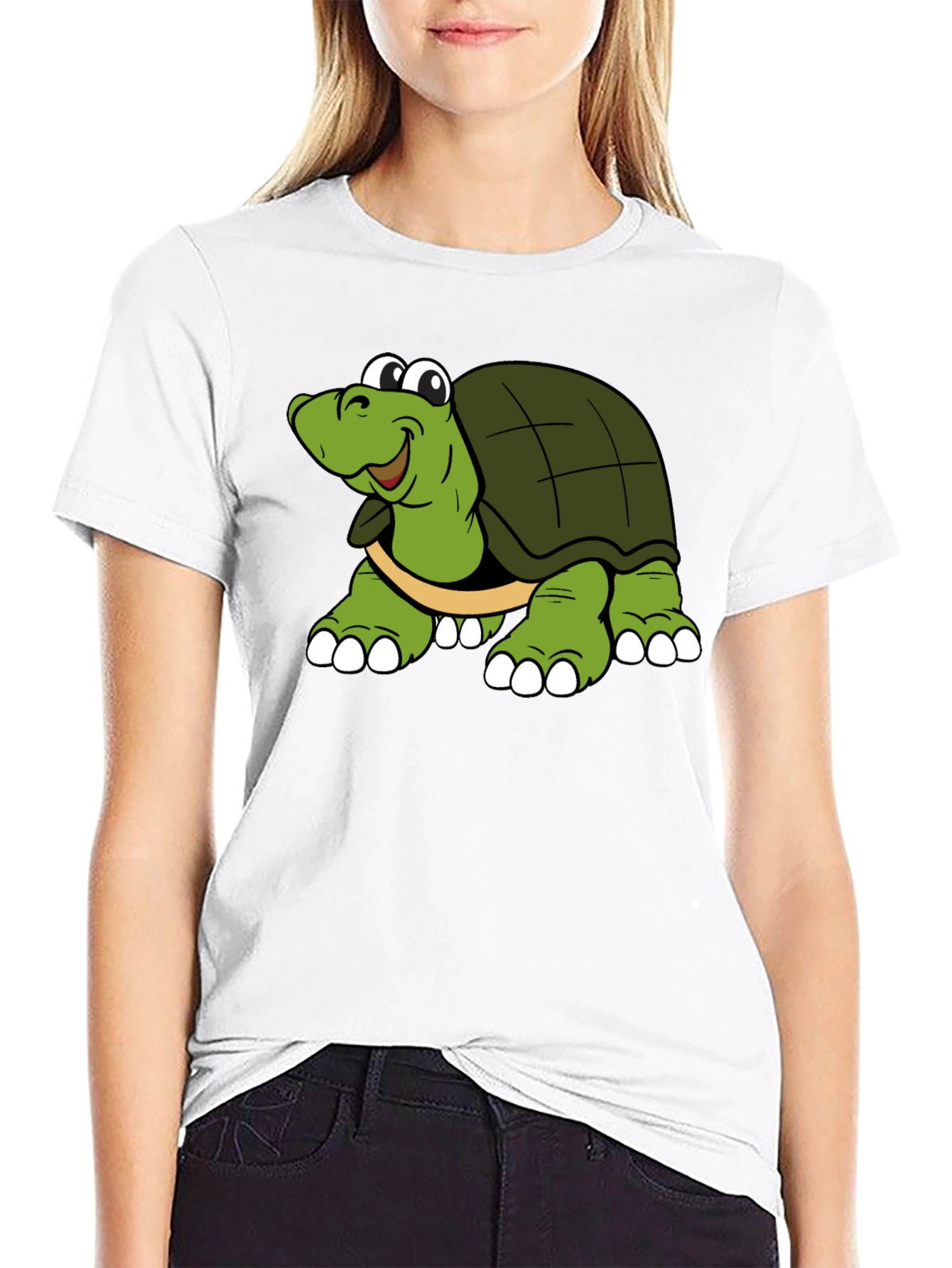 Cartoon Turtle Graphic T-Shirt