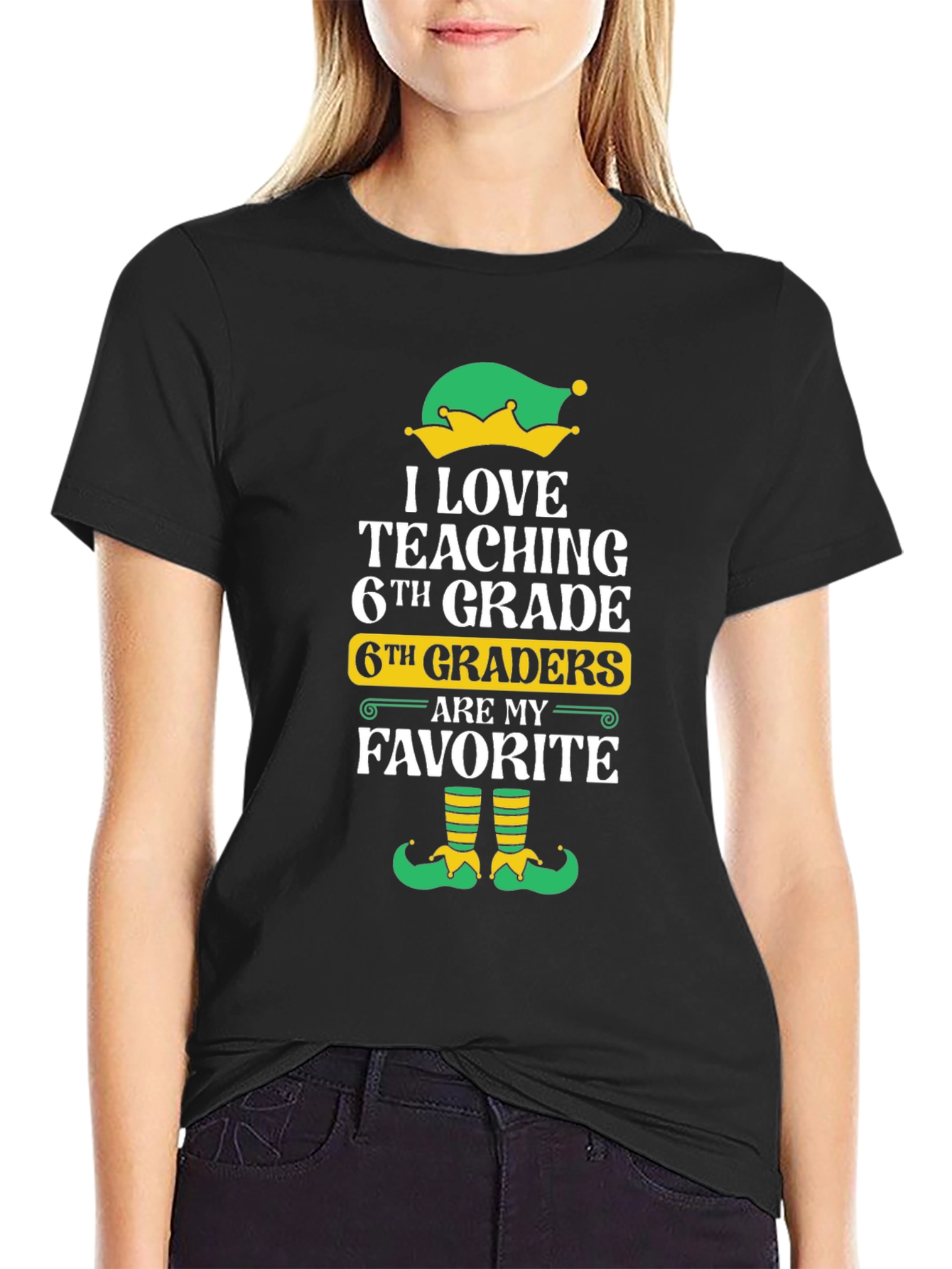 6th Grade Teacher Elf T-Shirt