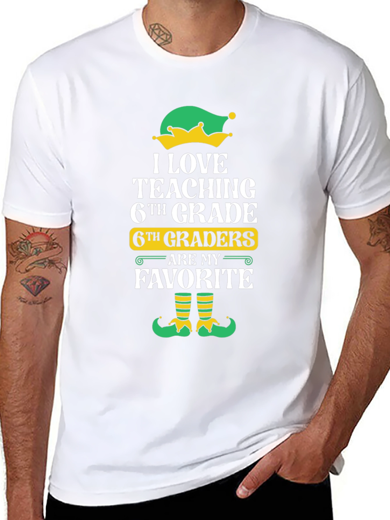 6th Grade Teacher Elf T-Shirt